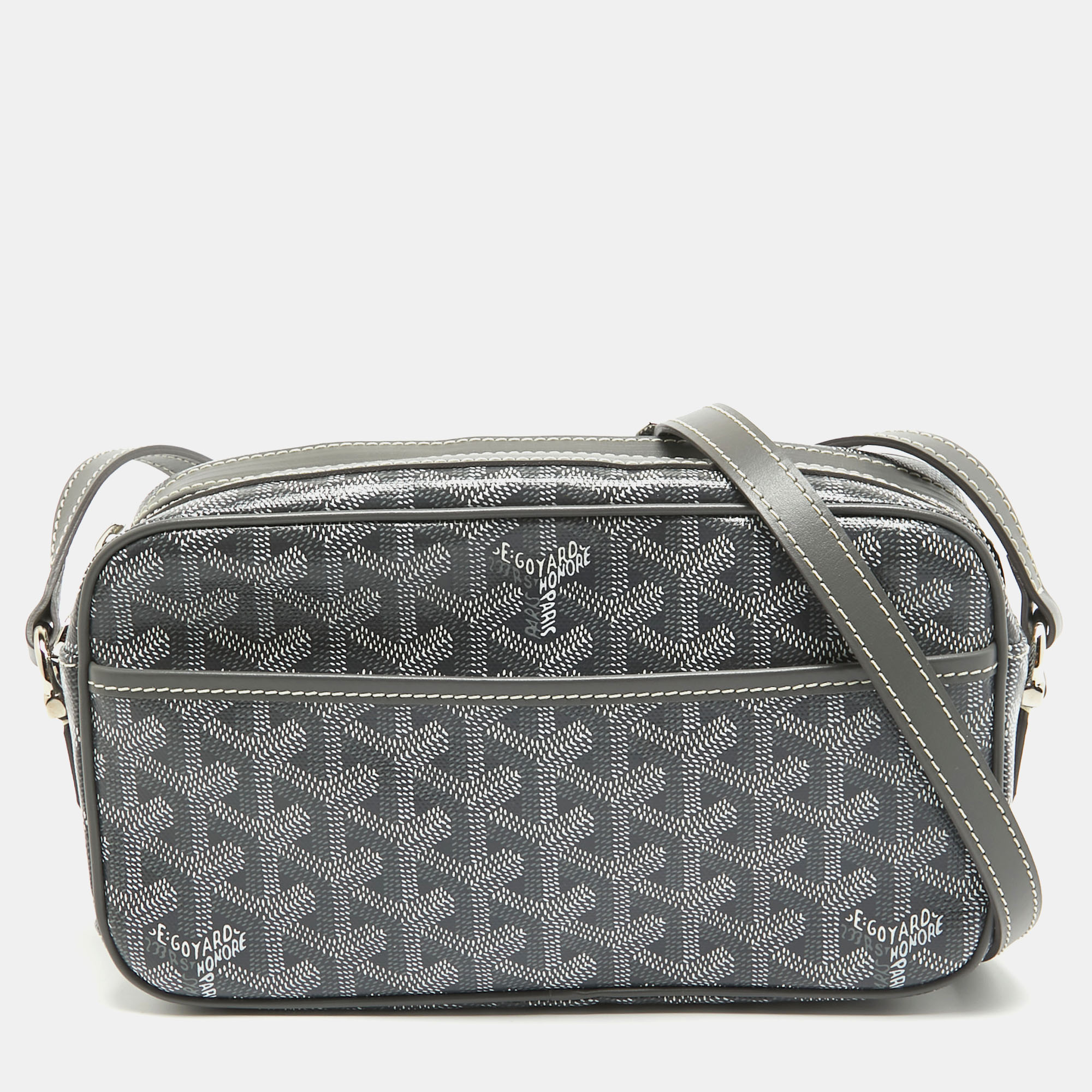 

Goyard Grey Goyardine Coated Canvas Cap Vert Bag