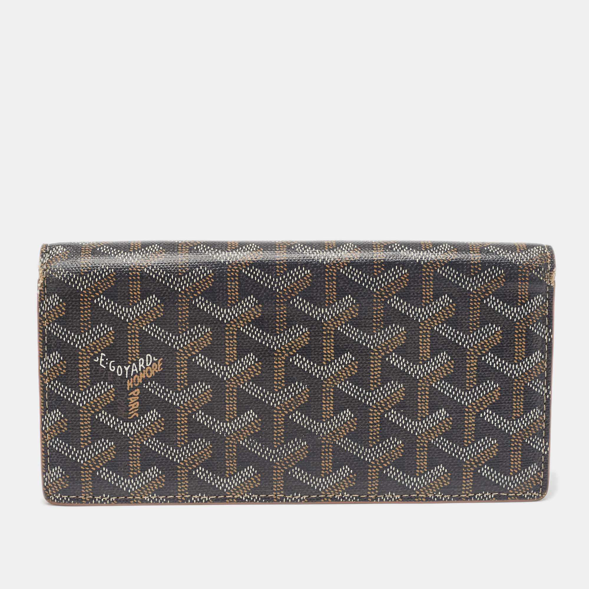 

Goyard Black/Brown Goyardine Coated Canvas Richelieu Wallet