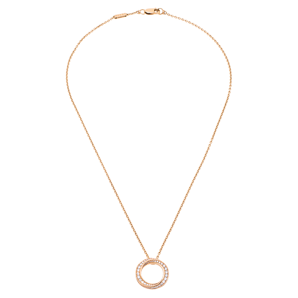 

Graff Diamond Spiral Pavé 18K Rose Gold Pendant Necklace