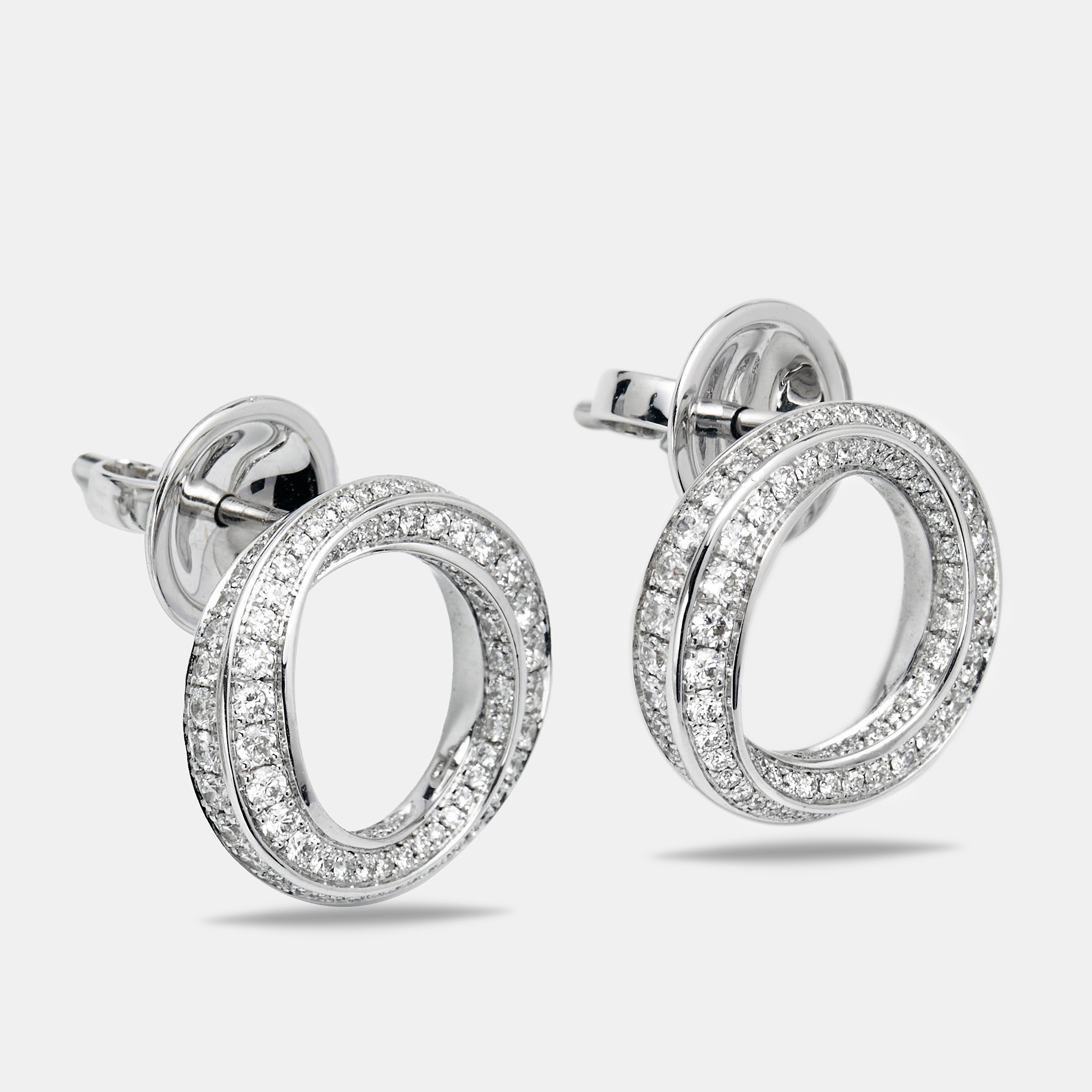 

Graff Spiral Diamonds 18k White Gold Earrings