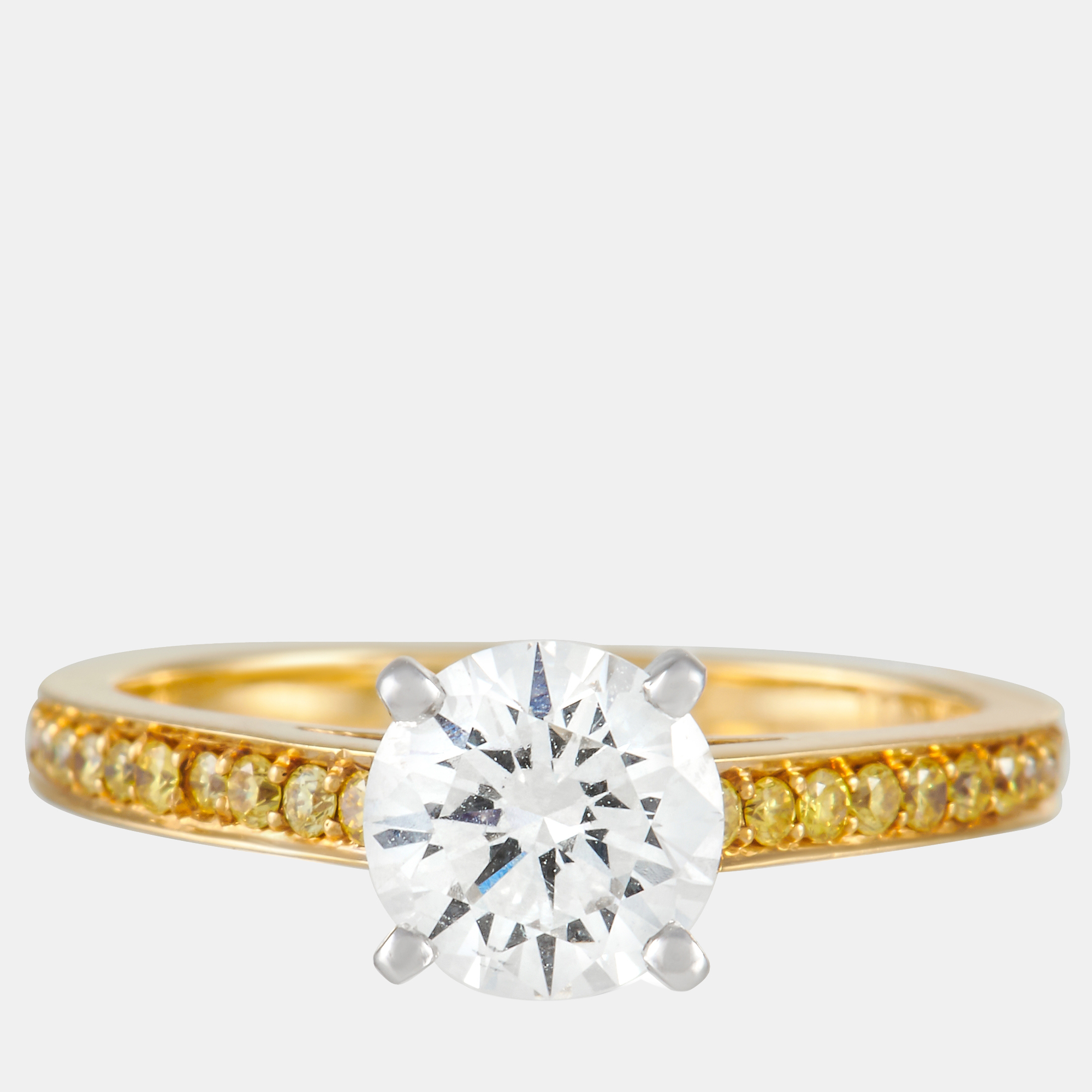 

Graff 18K Yellow Gold 1.27 ct Yellow and White Diamond Ring