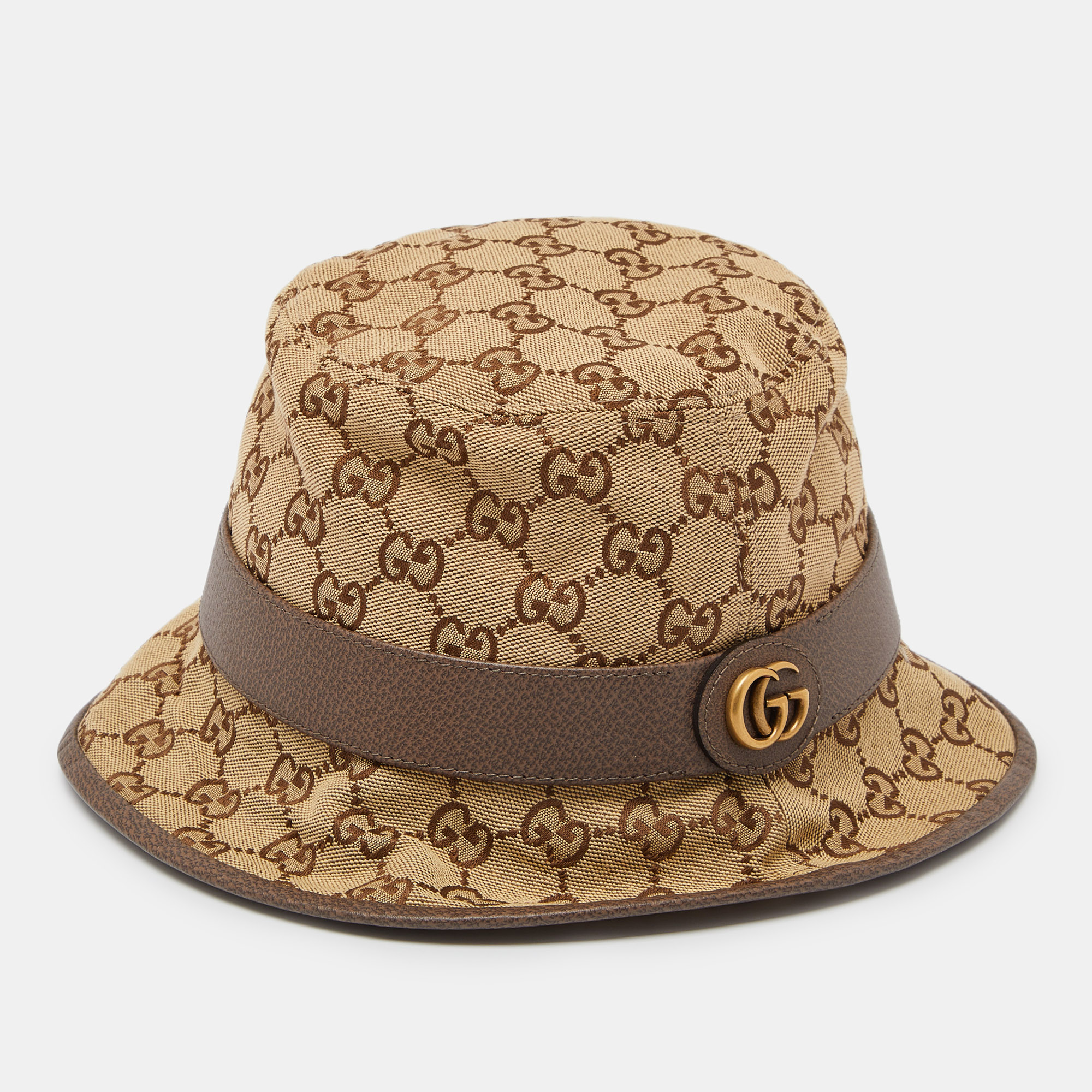 

Gucci Beige/Brown GG Monogram Canvas Bucket Hat S