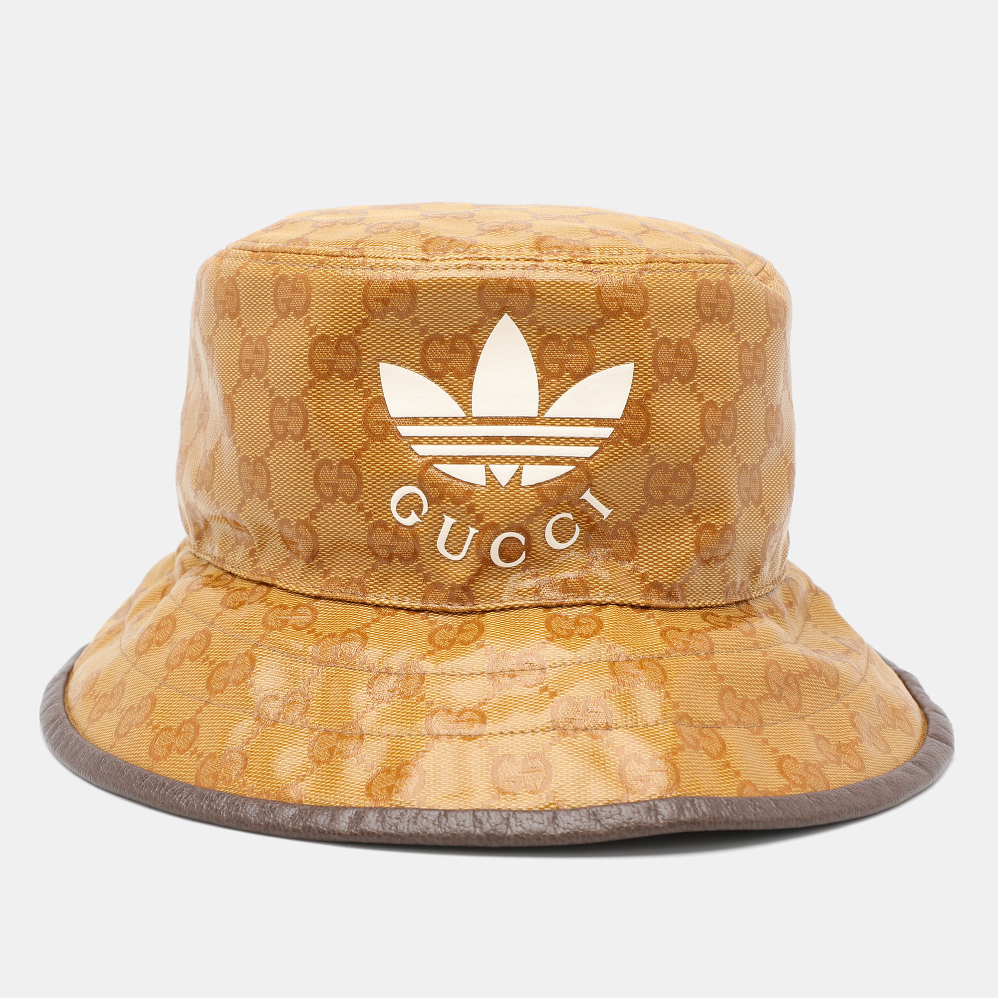 

Gucci x Adidas Beige/Brown GG Crystal Canvas Bucket Hat