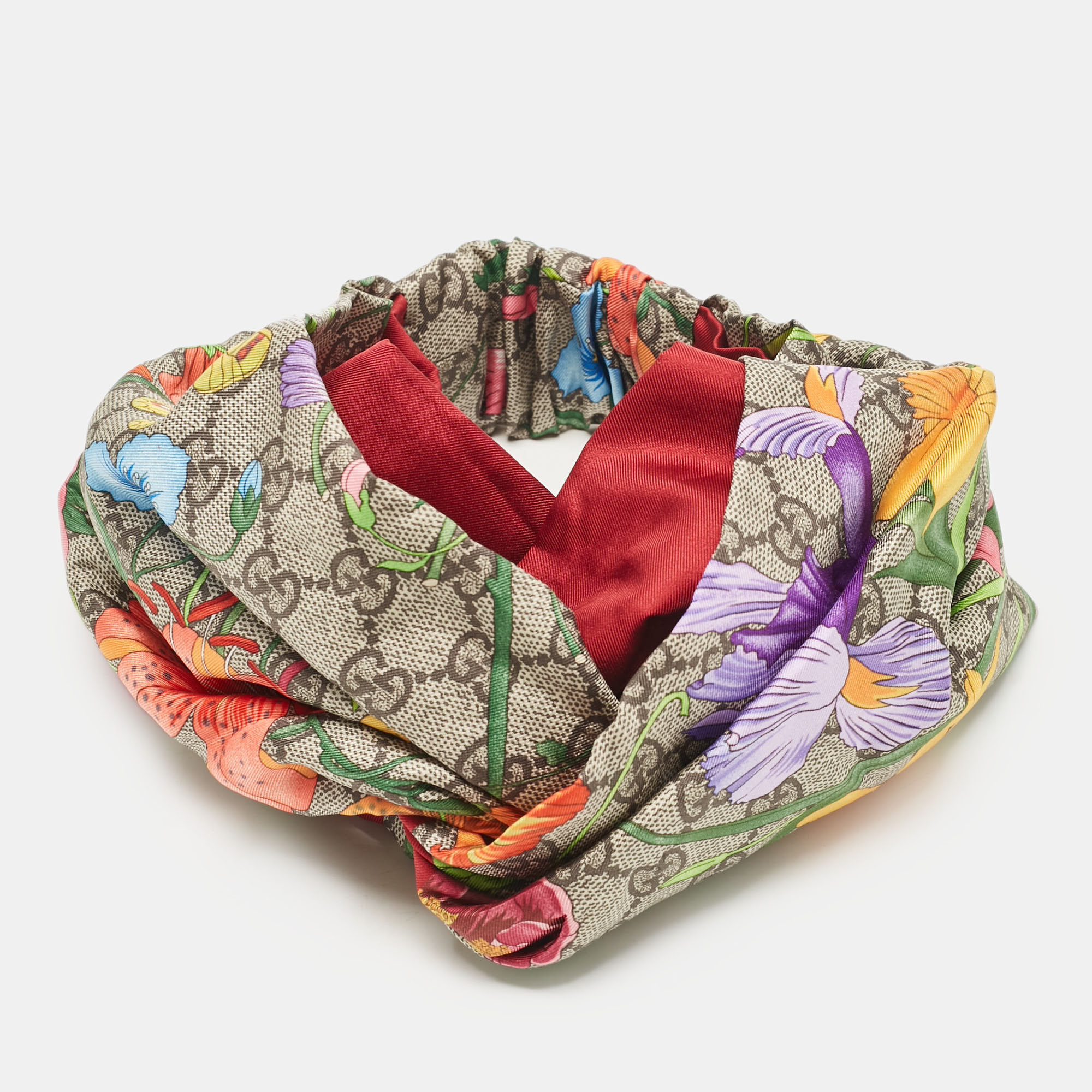 

Gucci Multicolor Flora Print Silk Headband M