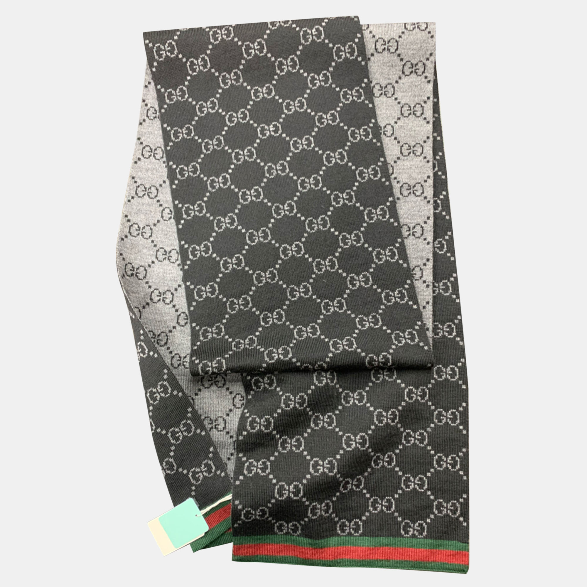 

Gucci Black Wool GG Scarf