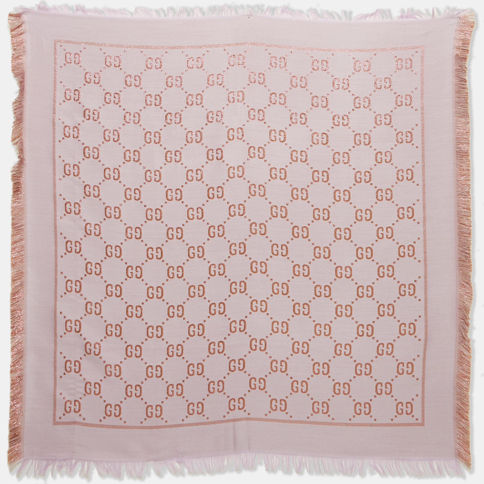 

Gucci Lavender Lamé Logo Jacquard Scarf, Purple