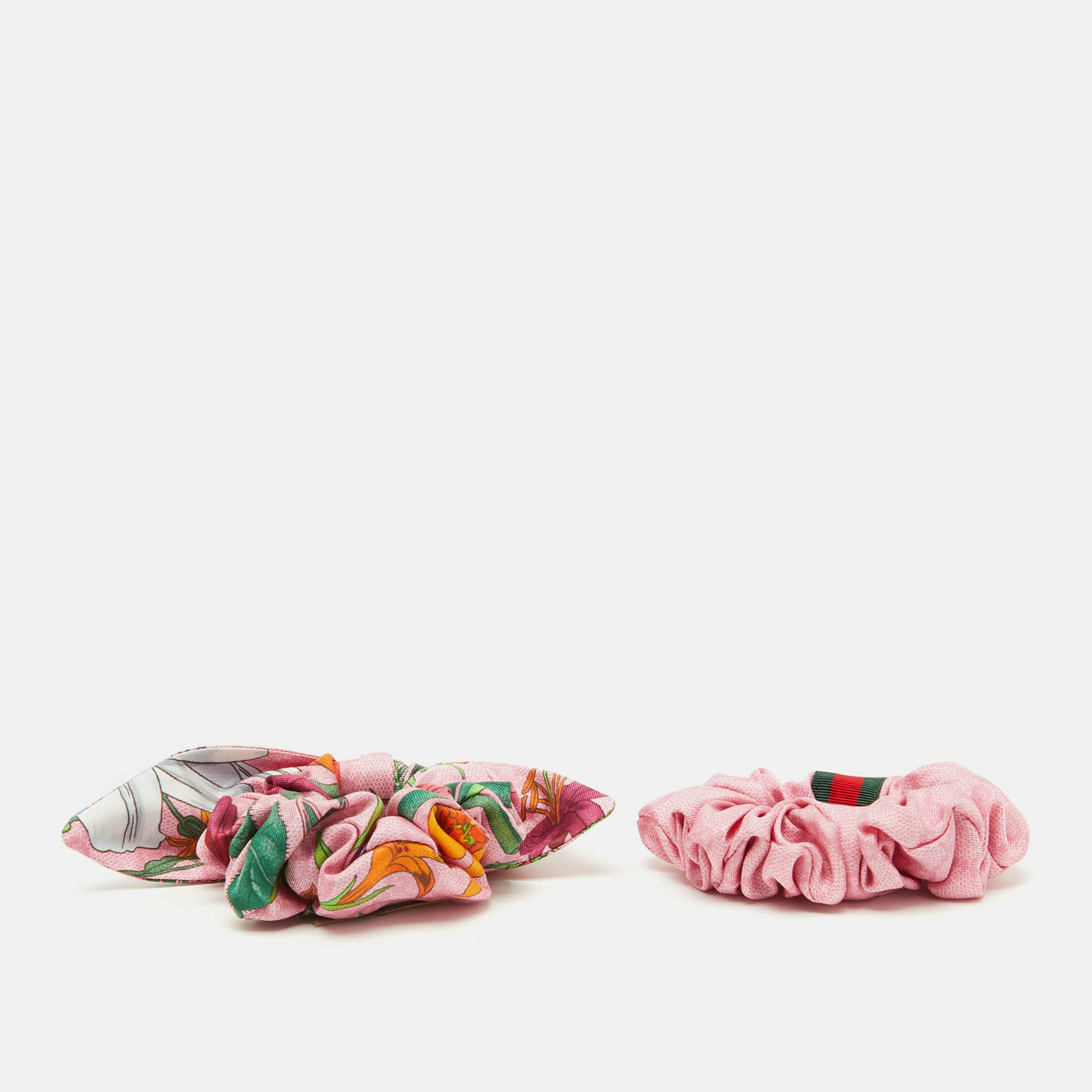 

Gucci Pink GG Silk Scrunchie Set of 2