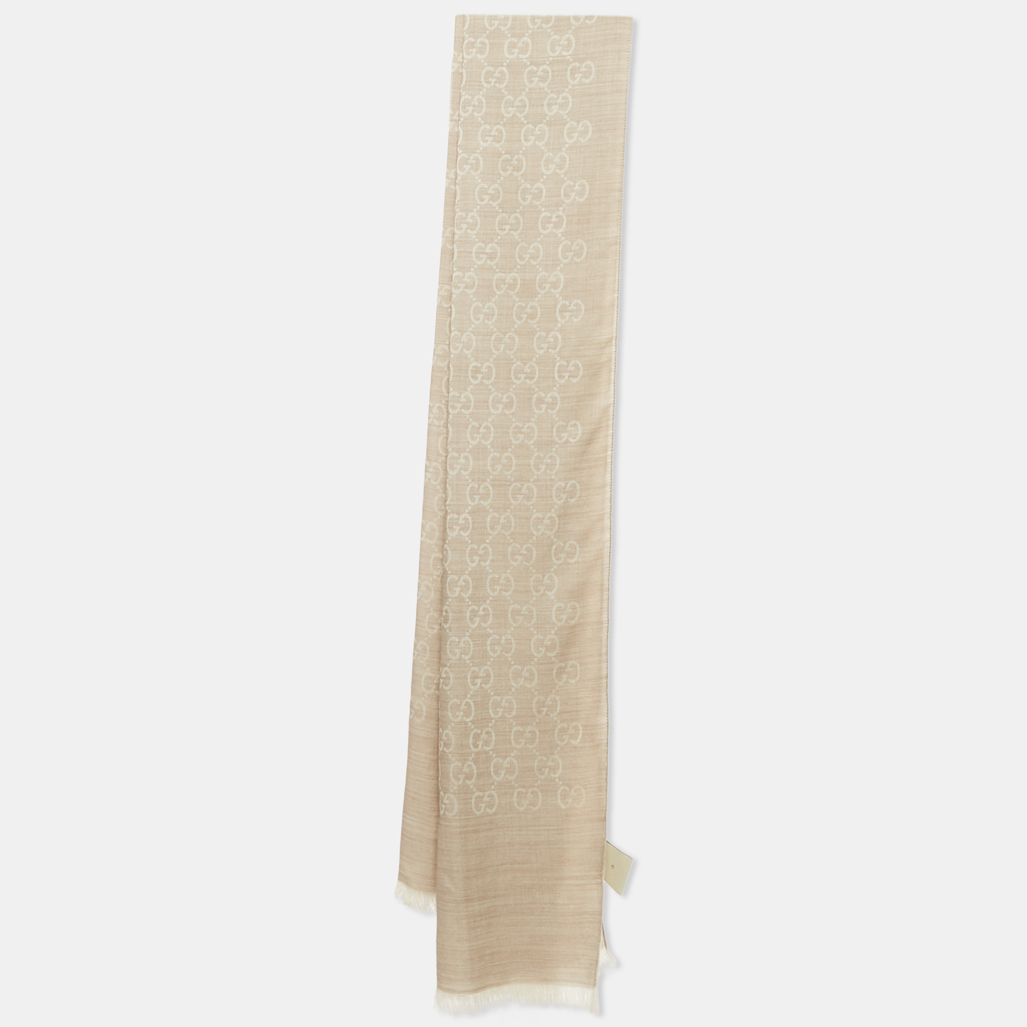 

Gucci Beige GG Jacquard Wool & Silk Shawl
