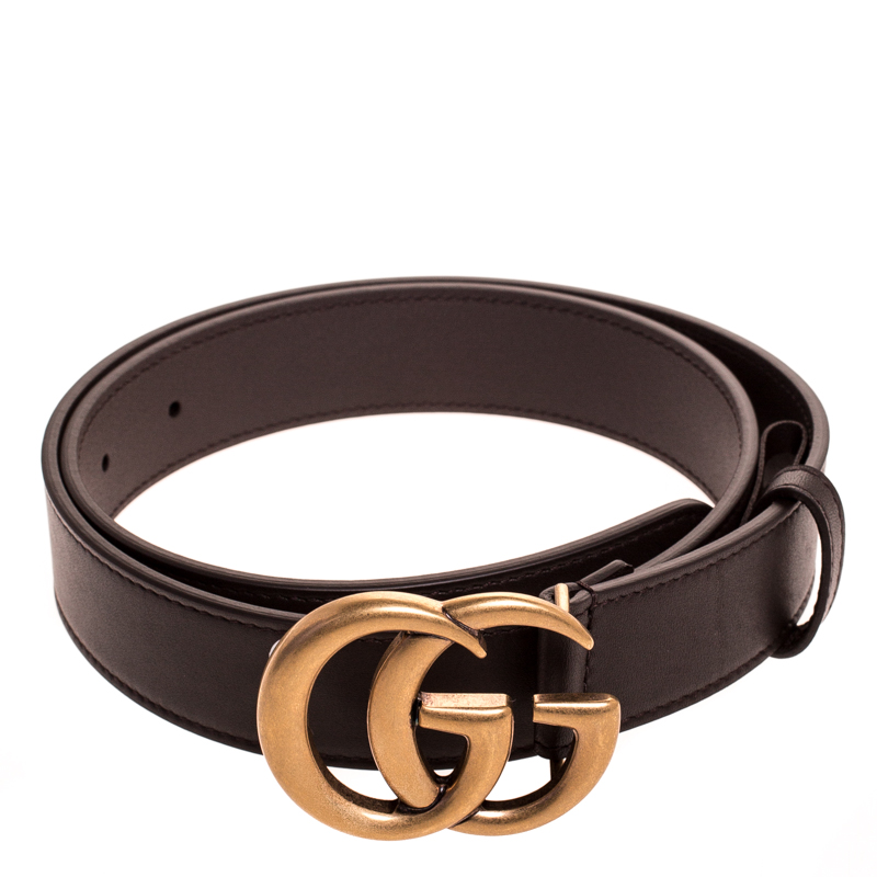 gucci dark brown belt
