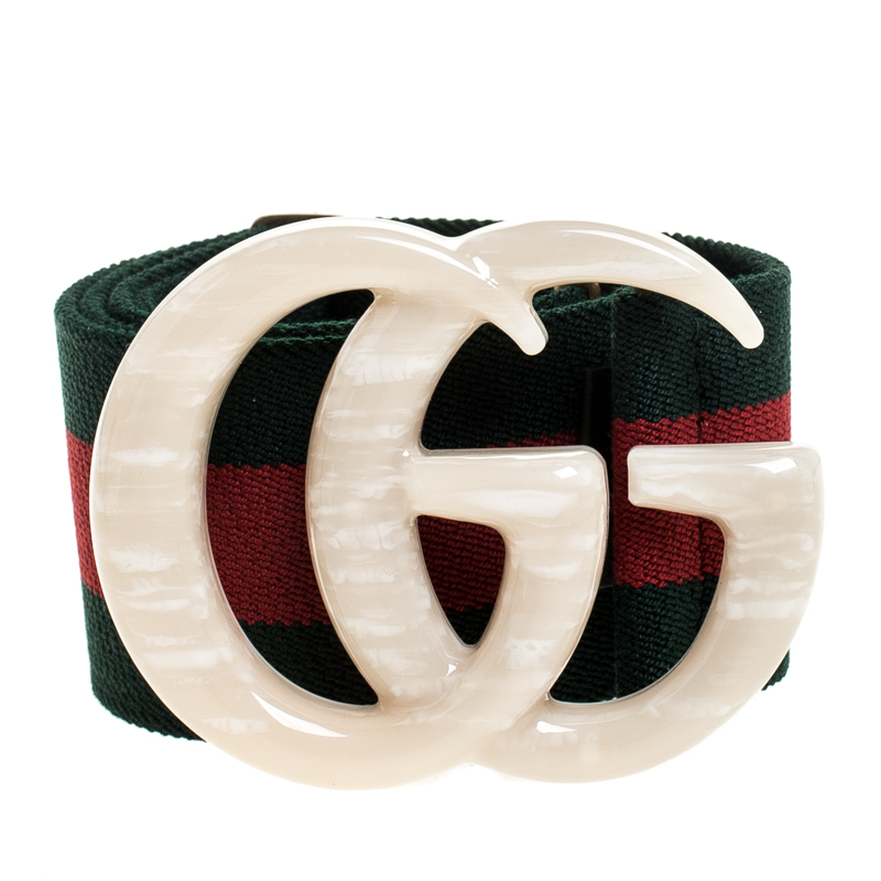 

Gucci Green Elastic Web Belt
