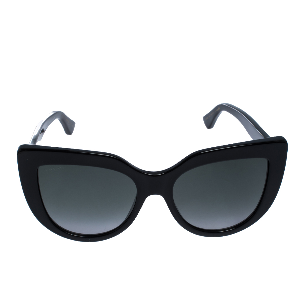 

Gucci Black Semi Gradient GG0164S Cat Eye Sunglasses