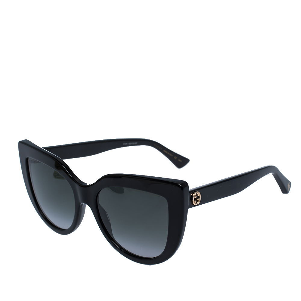 Gucci Black Semi Gradient GG0164S Cat Eye Sunglasses Gucci TLC