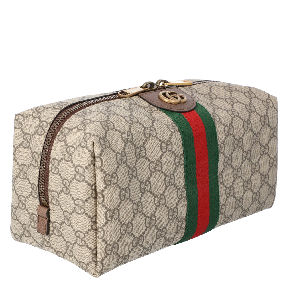 

Gucci Beige Ophidia GG Toiletry Case, Multicolor