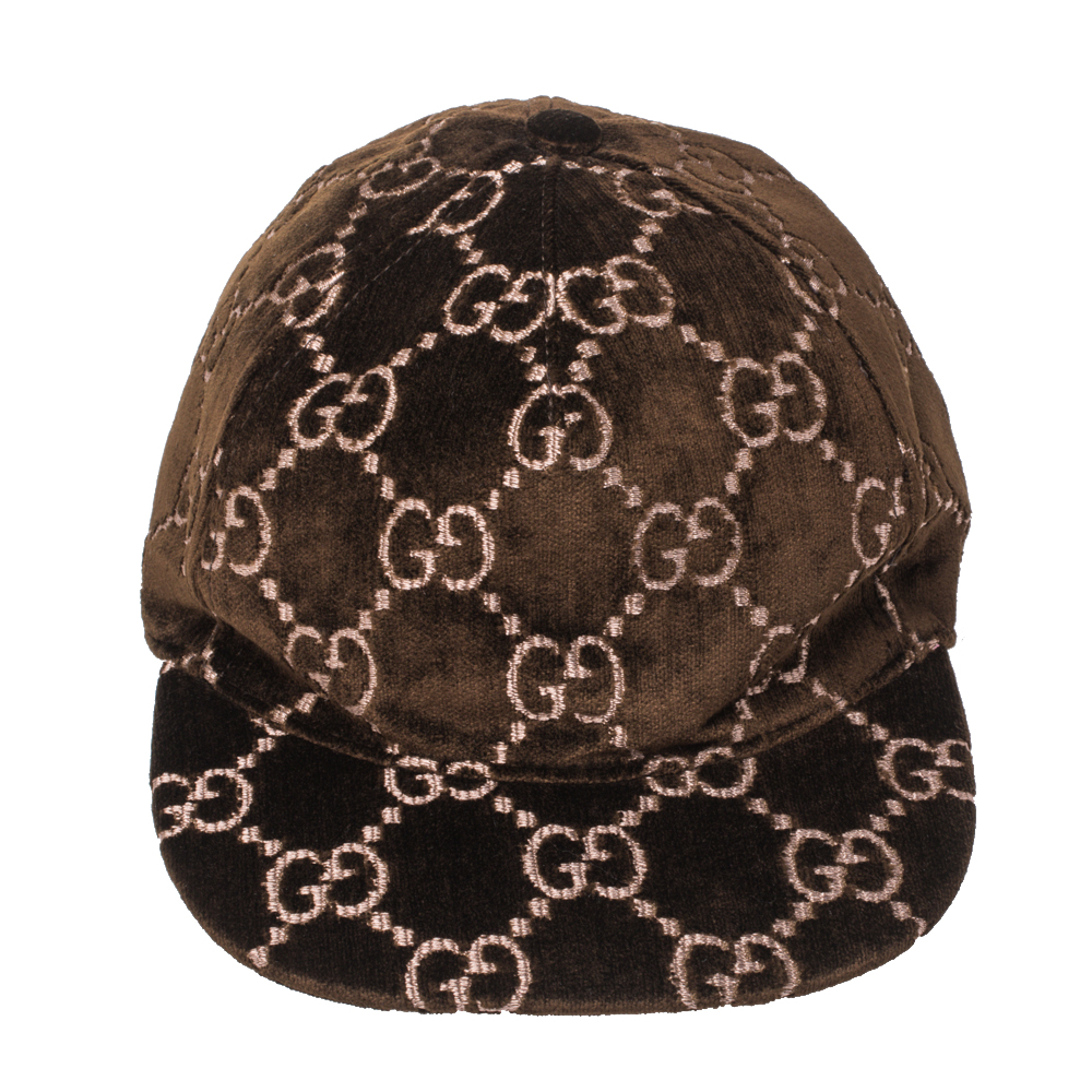 

Gucci Brown GG Velvet Baseball Cap