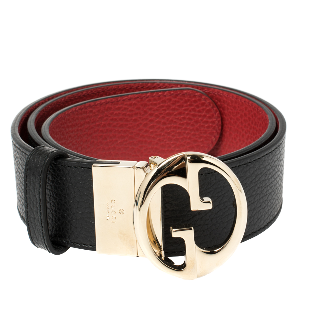 

Gucci Black/Red Leather Reversible Leather Belt