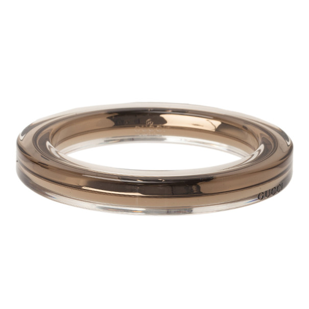 مملوكة مسبقًا سوار غوتشي معدن وبلكسي غلاس بني رفيع 18.5