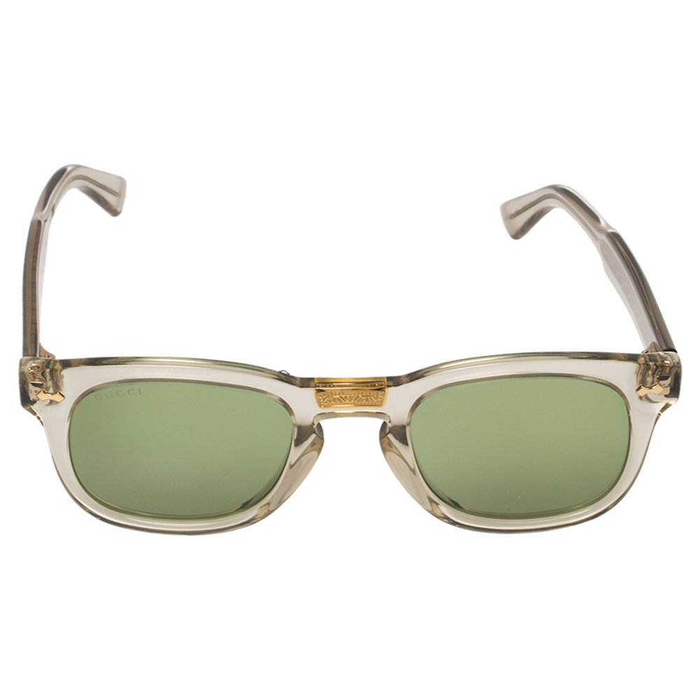 

Gucci Bronze Tone/Green GG0182S Square Sunglasses
