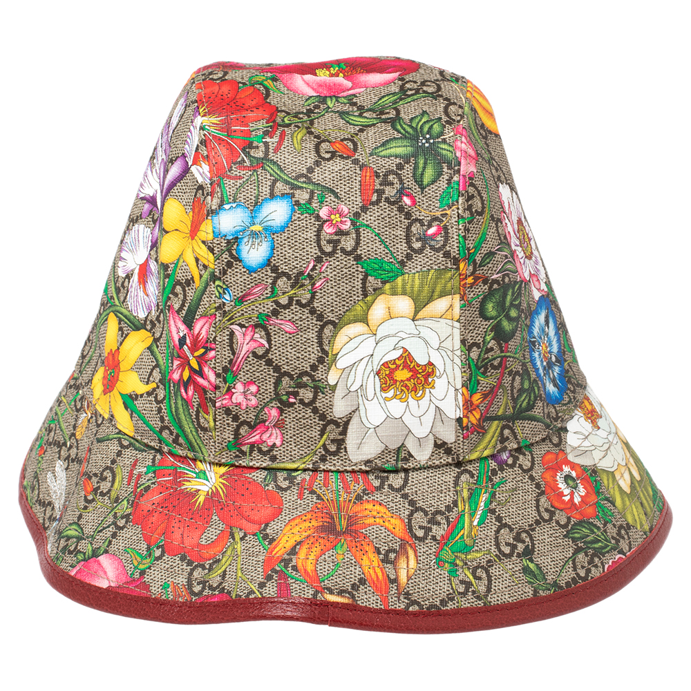 

Gucci Multicolor Flora Printed Coated Canvas Fedora Hat