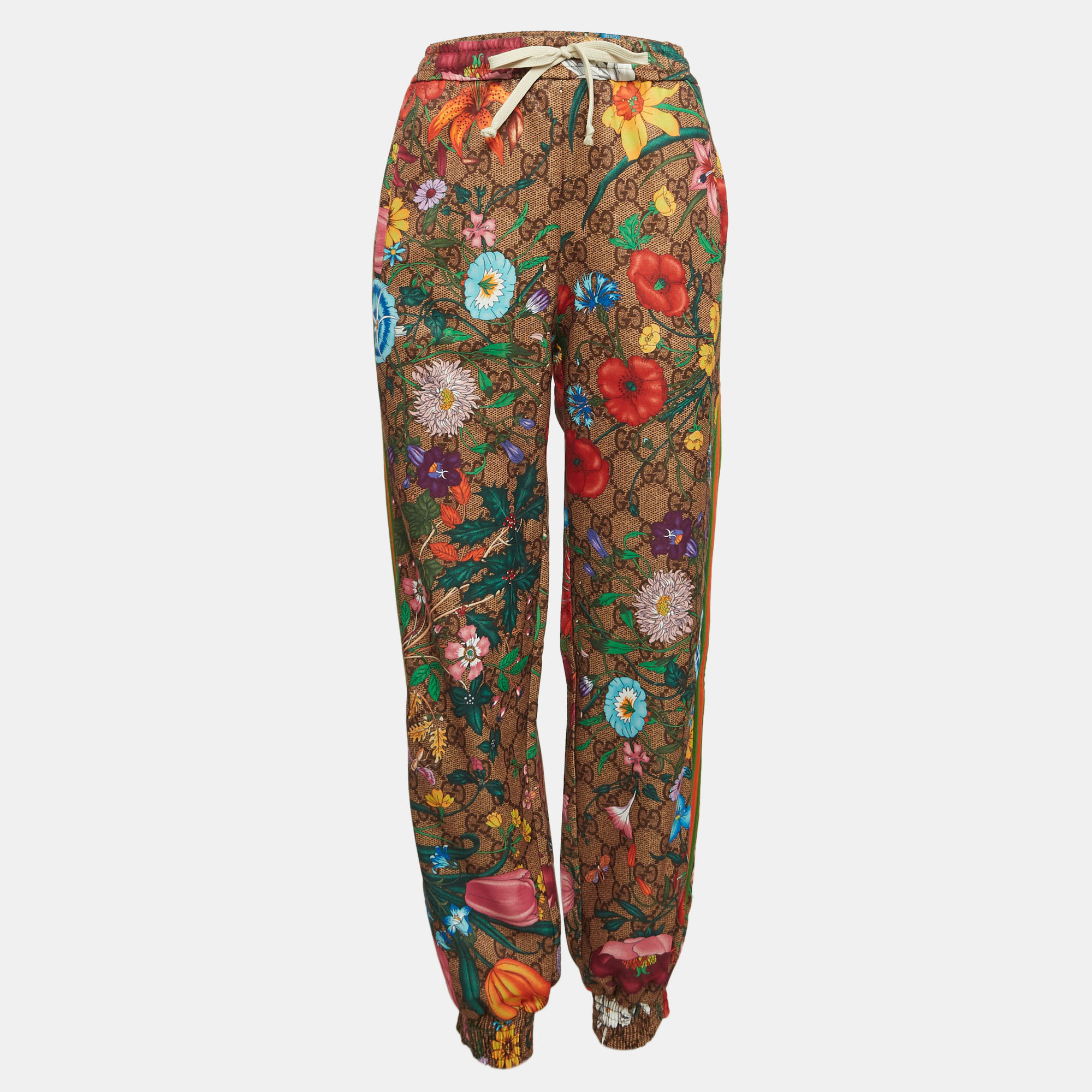 

Gucci Multicolor Logo & Floral Print Jersey Sweatpants M