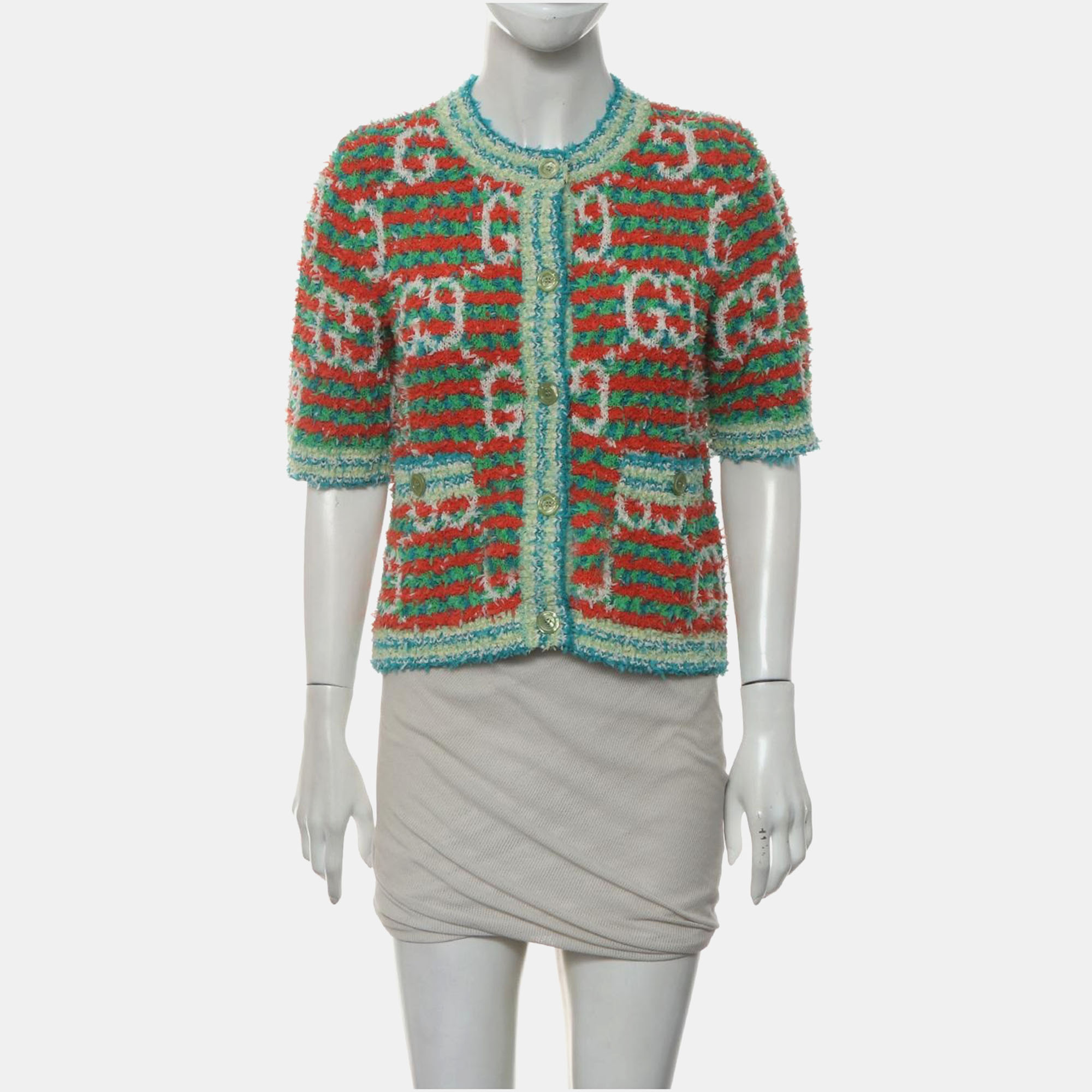 Gucci Maxi GG Knit Cardigan S 