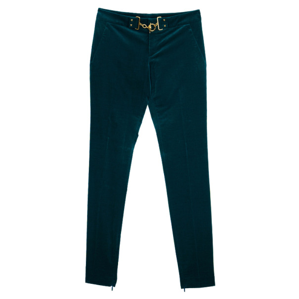 مملوكة مسبقًا Gucci Velvet Horsebit Pants S