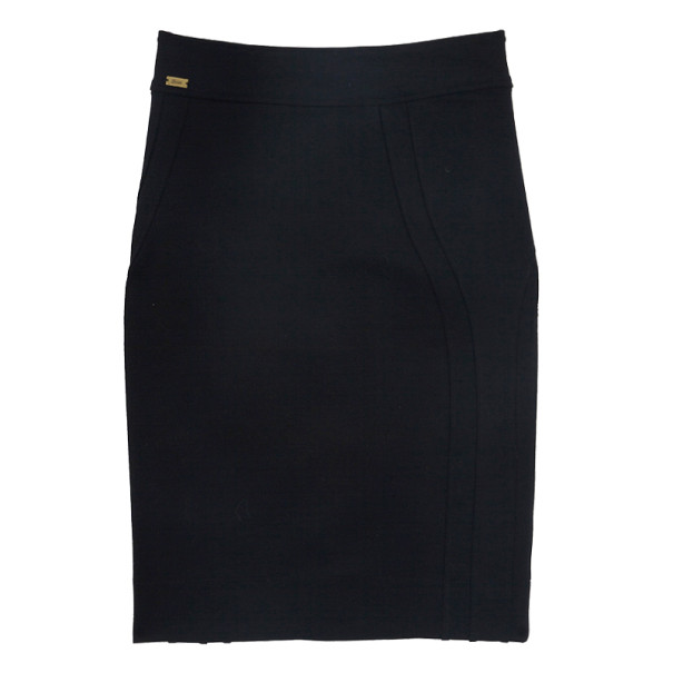 Pre Owned Gucci Pleat Effect Pencil Skirt XS