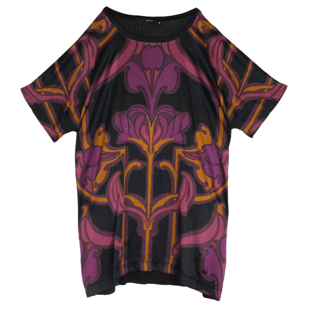 مملوكة مسبقًا Gucci Art Nouveau Flower Print Oversize Top