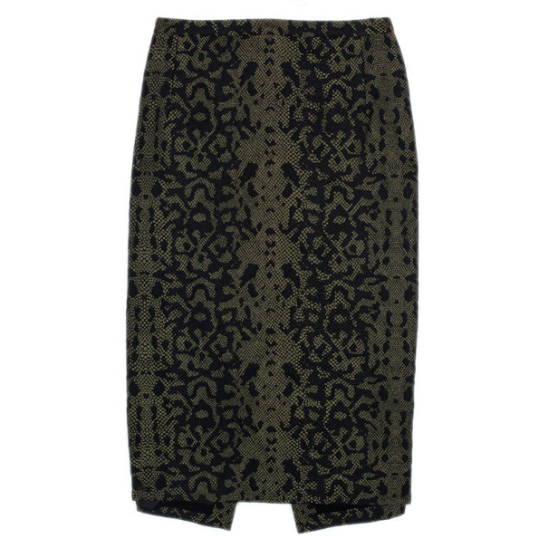 Pre Owned Gucci Jacquard Pencil Skirt L