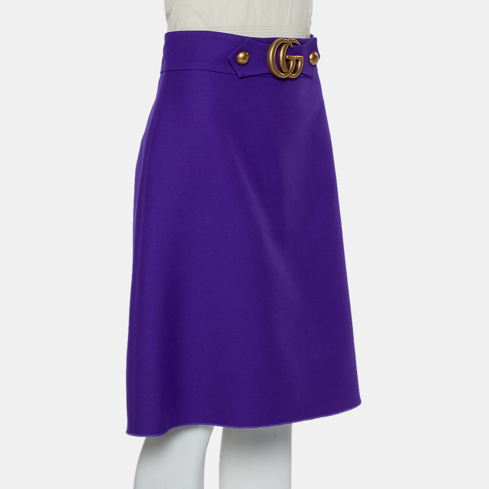 

Gucci Purple Wool & Silk A-Line Knee Length Skirt