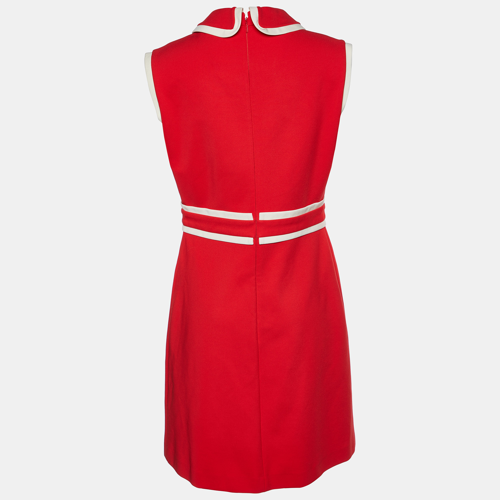 

Gucci Red & Cream Jersey Sleeveless Midi Dress