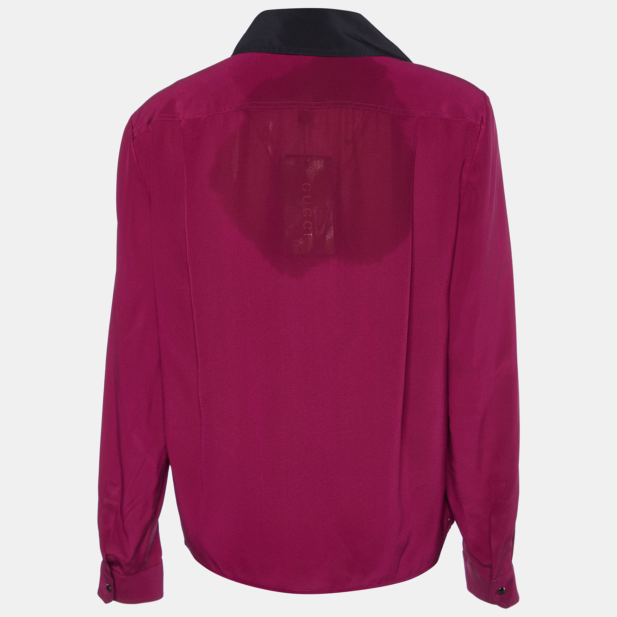 

Gucci Dark Purple Silk Button Front Shirt