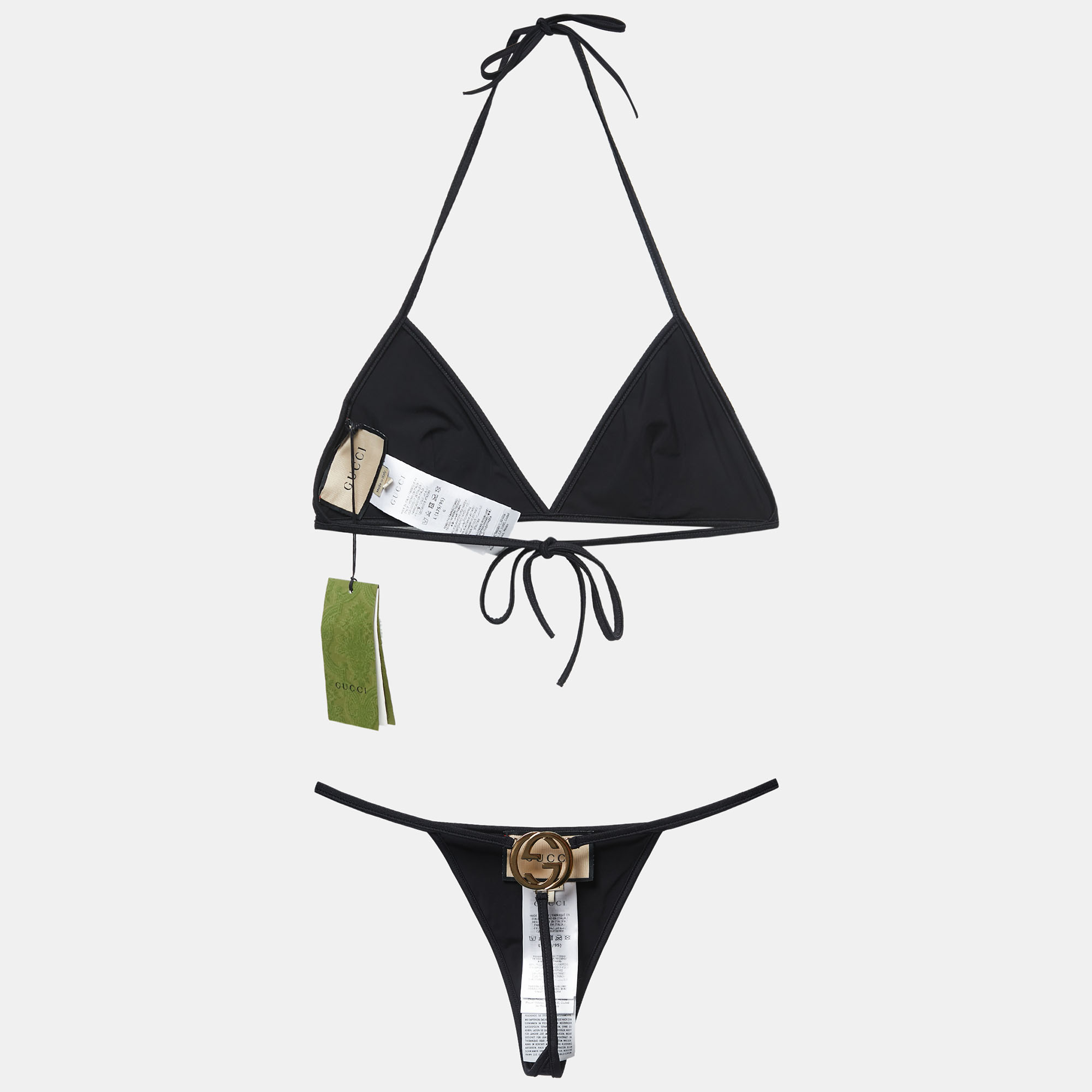 

Gucci Black Jersey Interlocking G Bikini