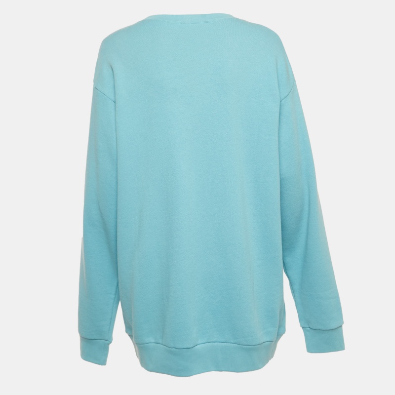 

Gucci Blue Crystal Embellished Oversized Sweatshirt