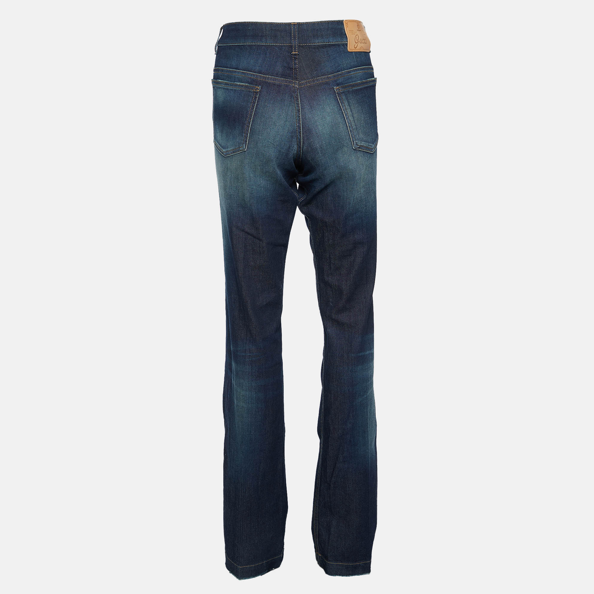 

Gucci Dark Blue Denim Skinny Flare Jeans /Waist 34, Navy blue
