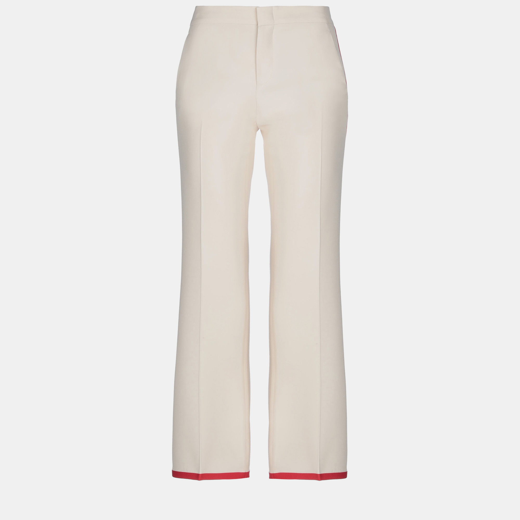 Pre-owned Gucci Wool Trousers 42 In Cream
