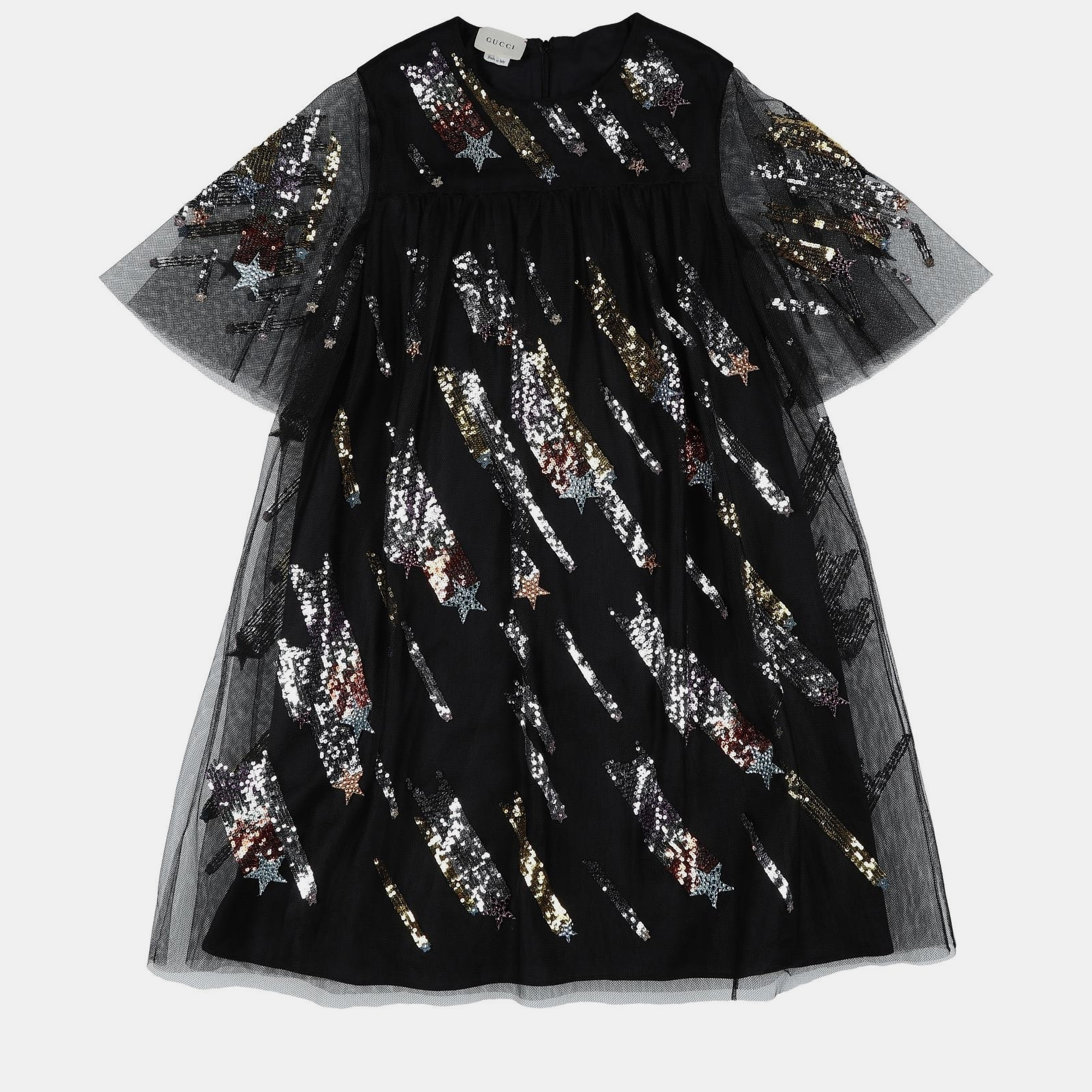 

Gucci Black Sequined Tulle Dress Size 10Y
