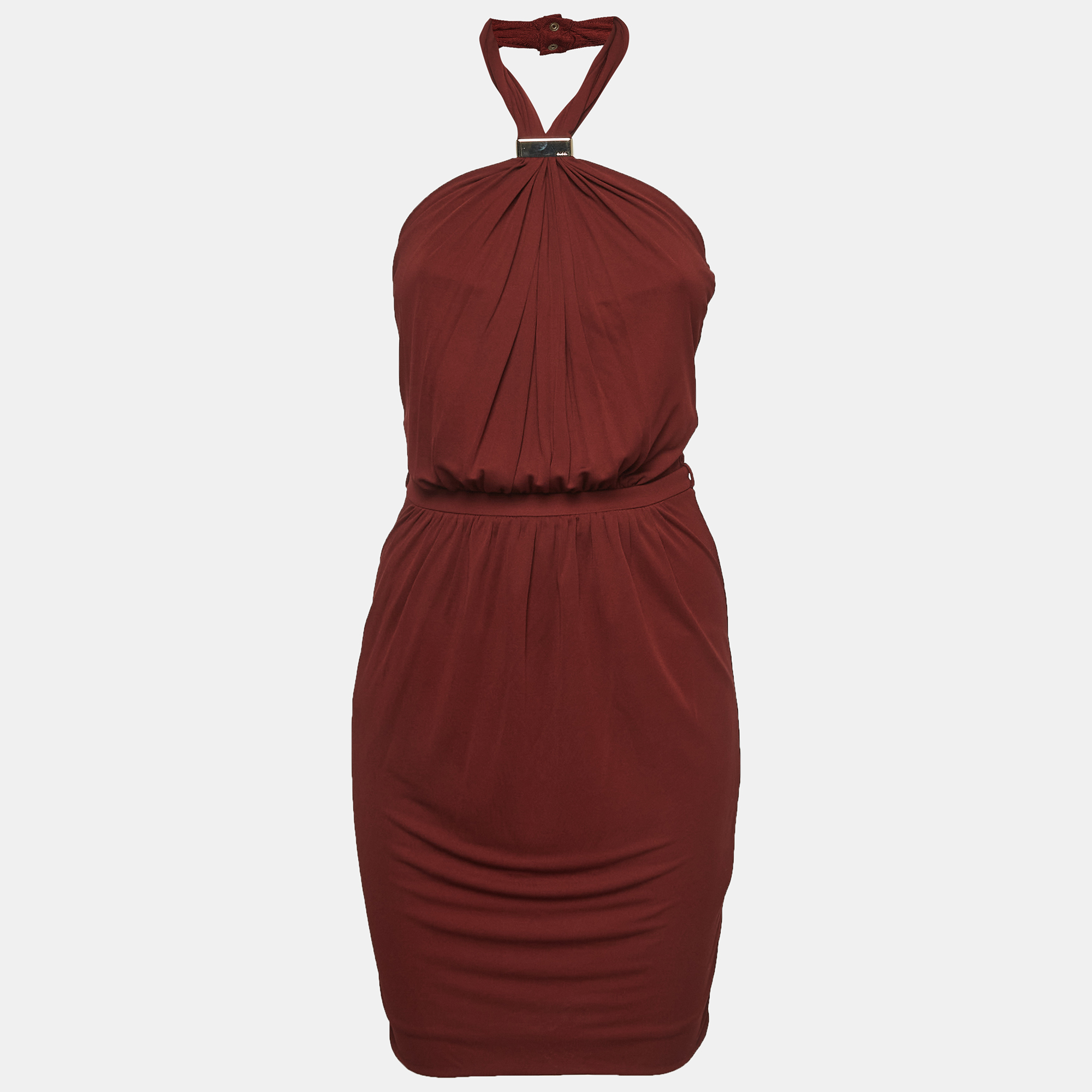 

Gucci Dark Red Knit Asymmetric Short Dress XS