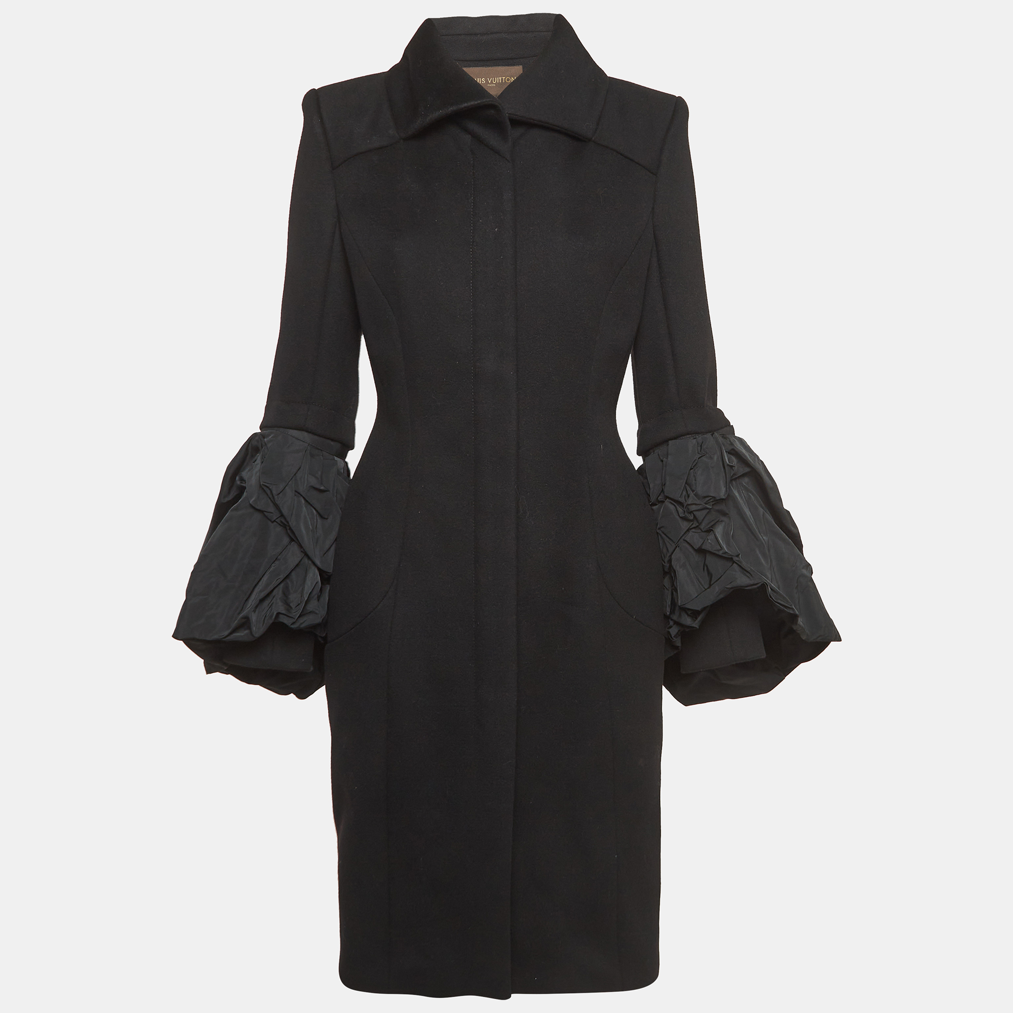 

Louis Vuitton Black Wool Blend Detachable Sleeves Coat M
