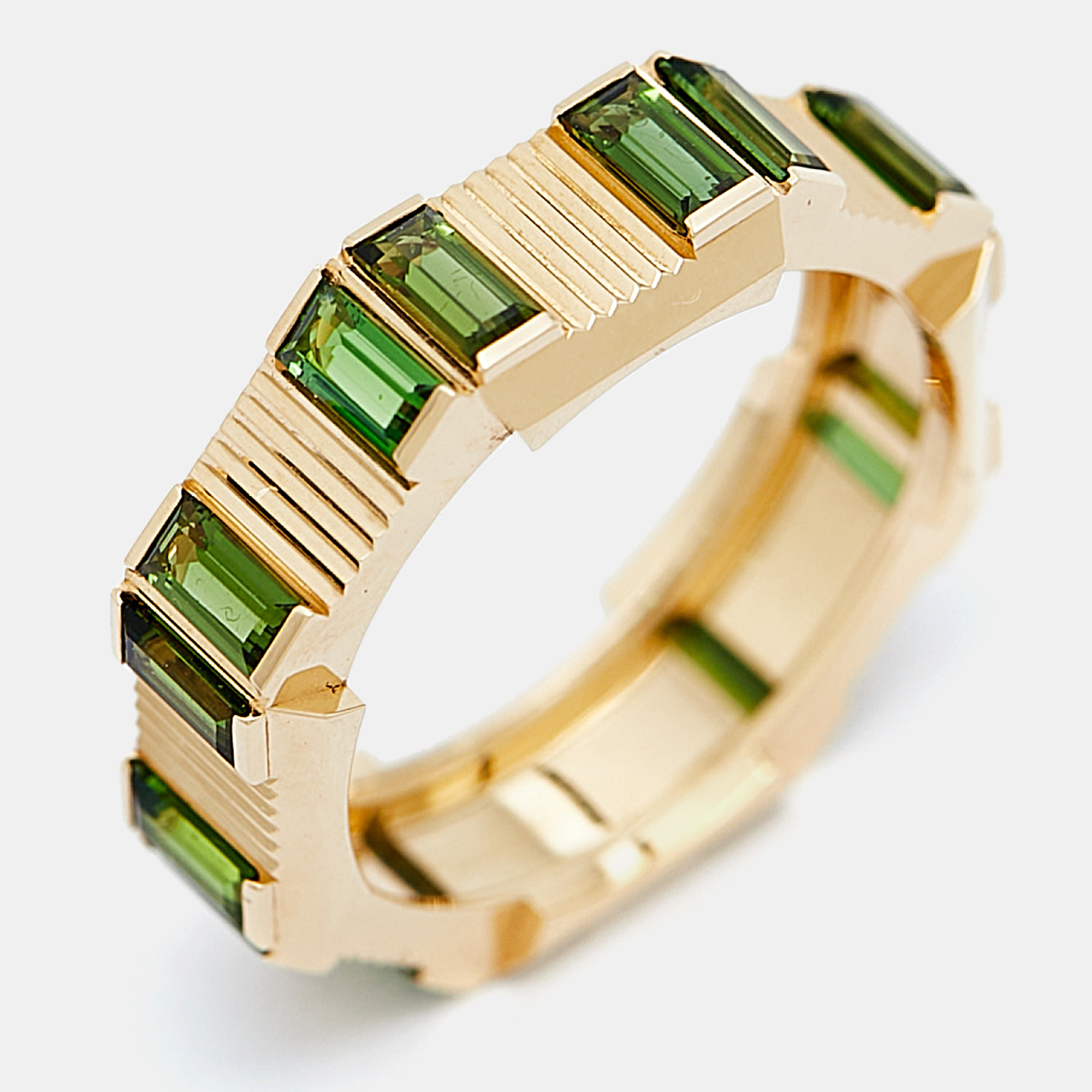 

Gucci Link to Love Tourmaline 18k Yellow Gold Band Ring Size