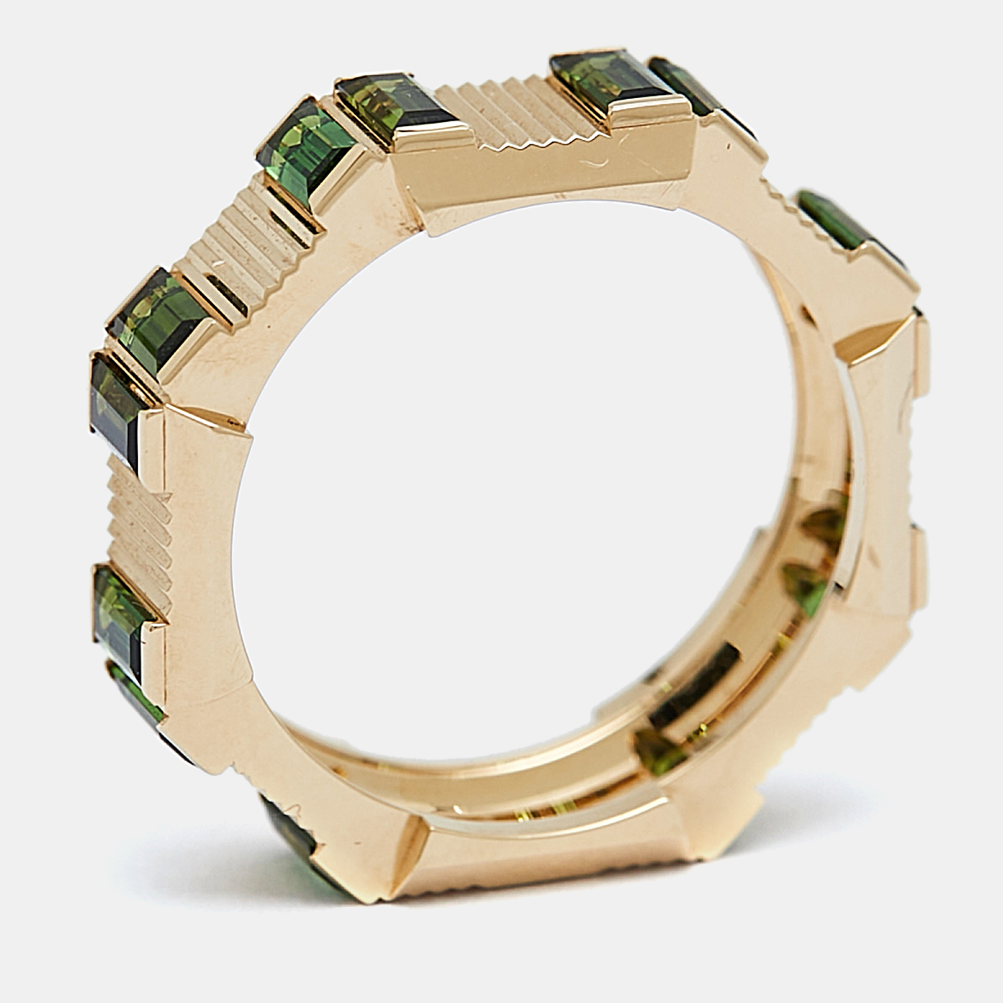 

Gucci Link to Love Tourmaline 18k Yellow Gold Band Ring Size