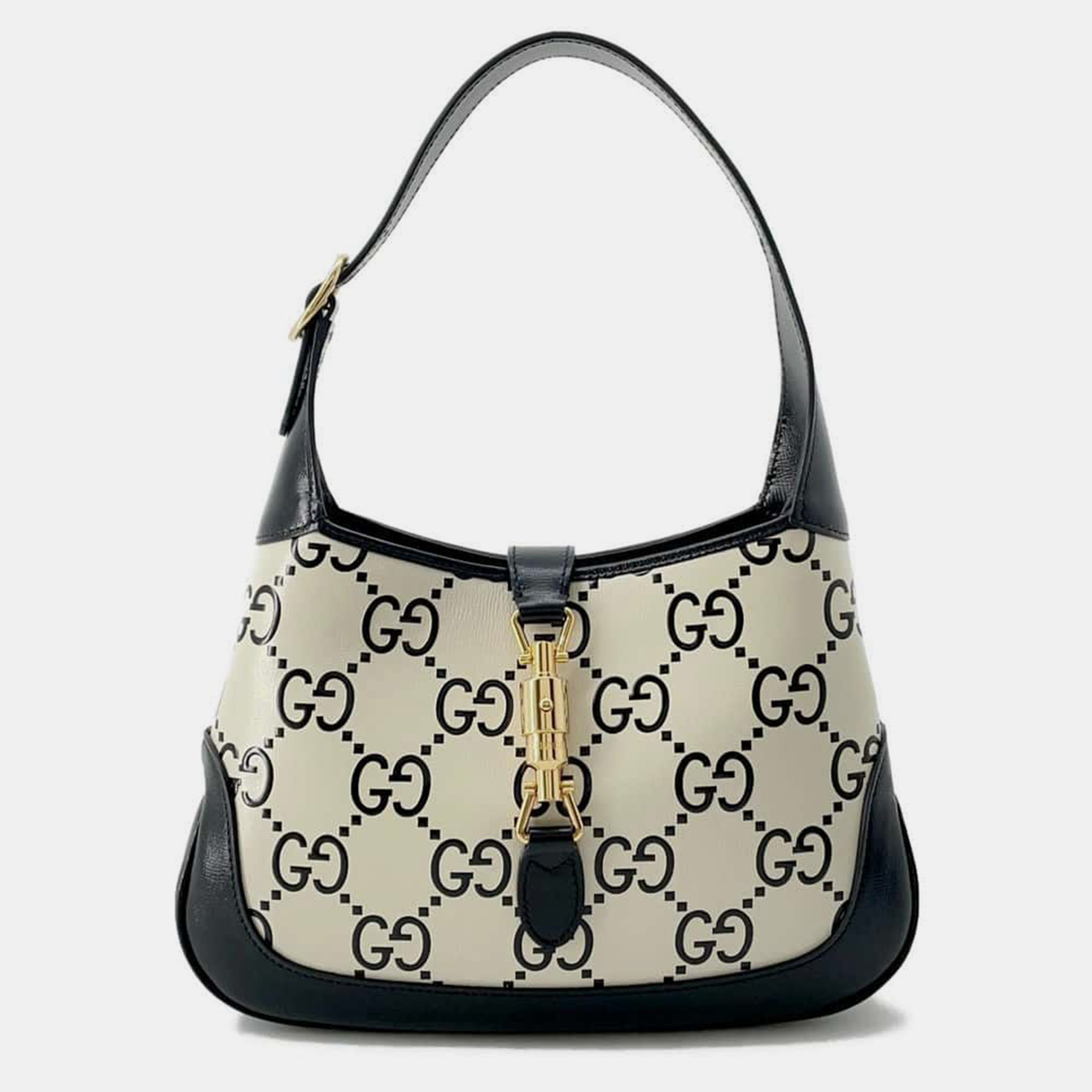 

Gucci Black/White PVC and Leather Jackie 1961 Shoulder Bag