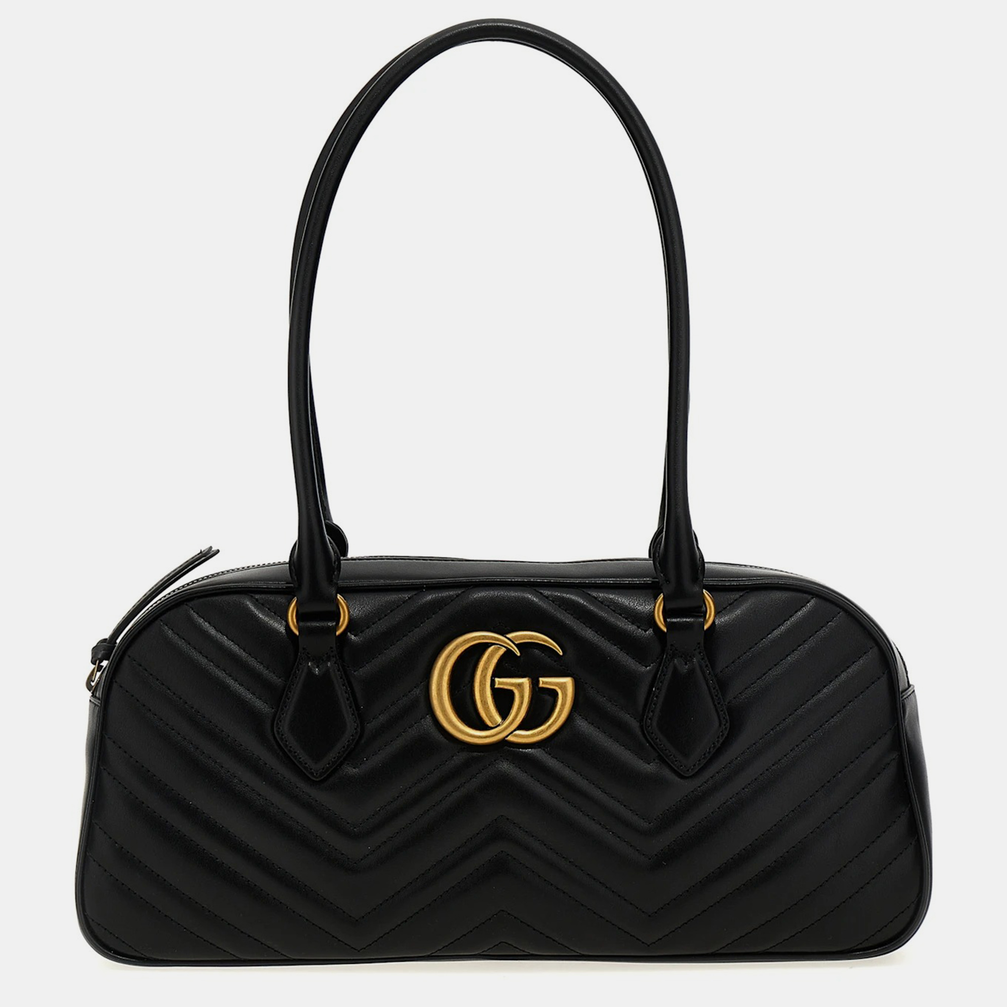 

Gucci Black Leather GG Marmont Medium Shoulder Bag