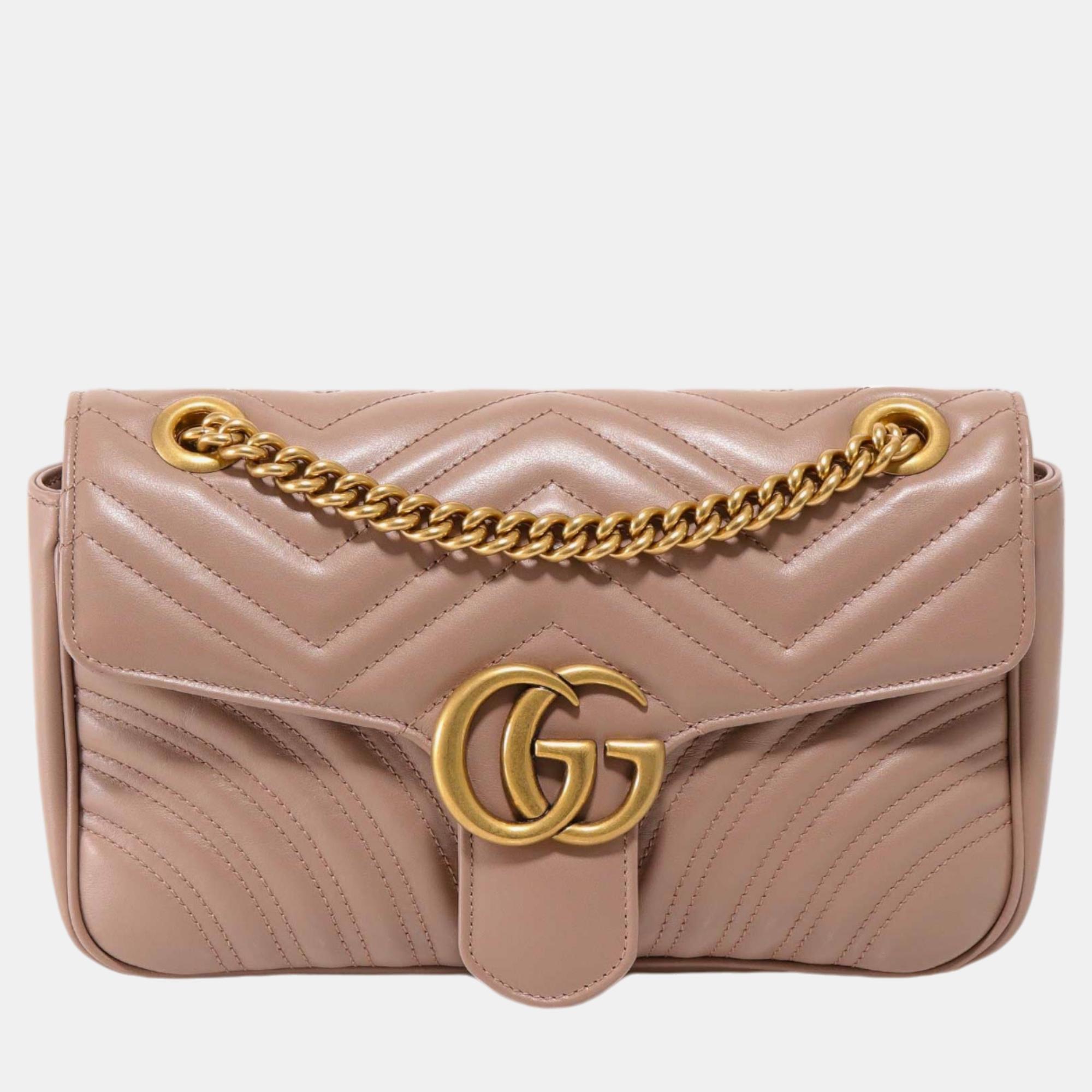 

Gucci Pink Gg Marmont Shoulder Bag