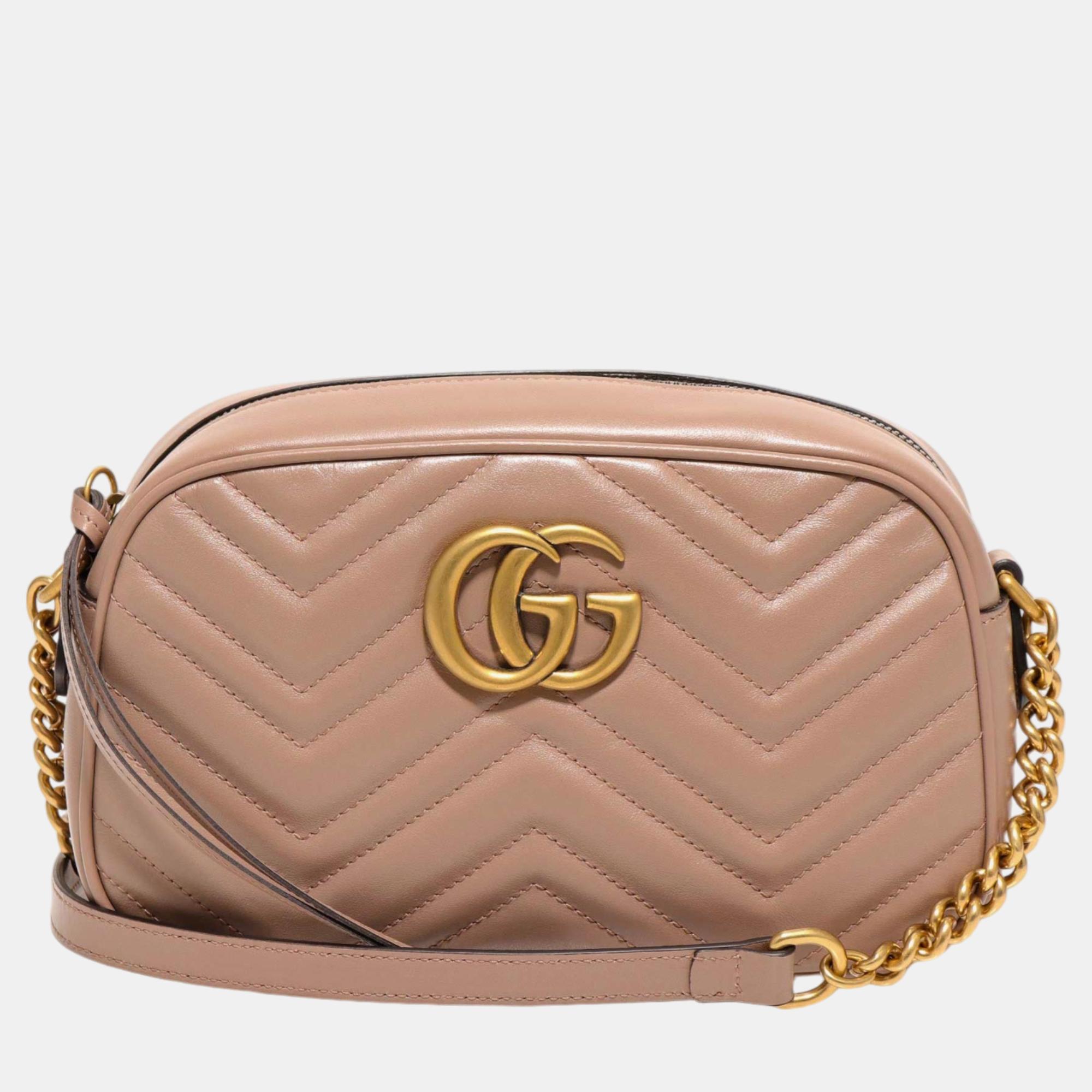 

Gucci Pink Gg Marmont Shoulder Bag