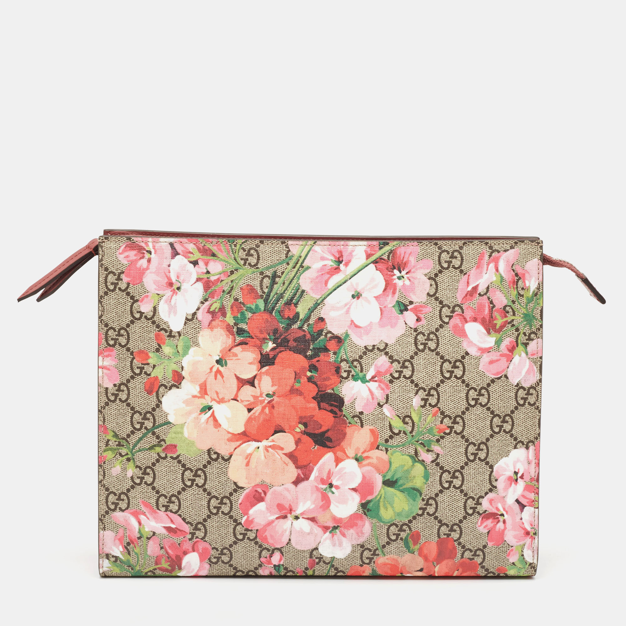 

Gucci Multicolor GG Supreme Blooms Printed Canvas and Leather Pouch