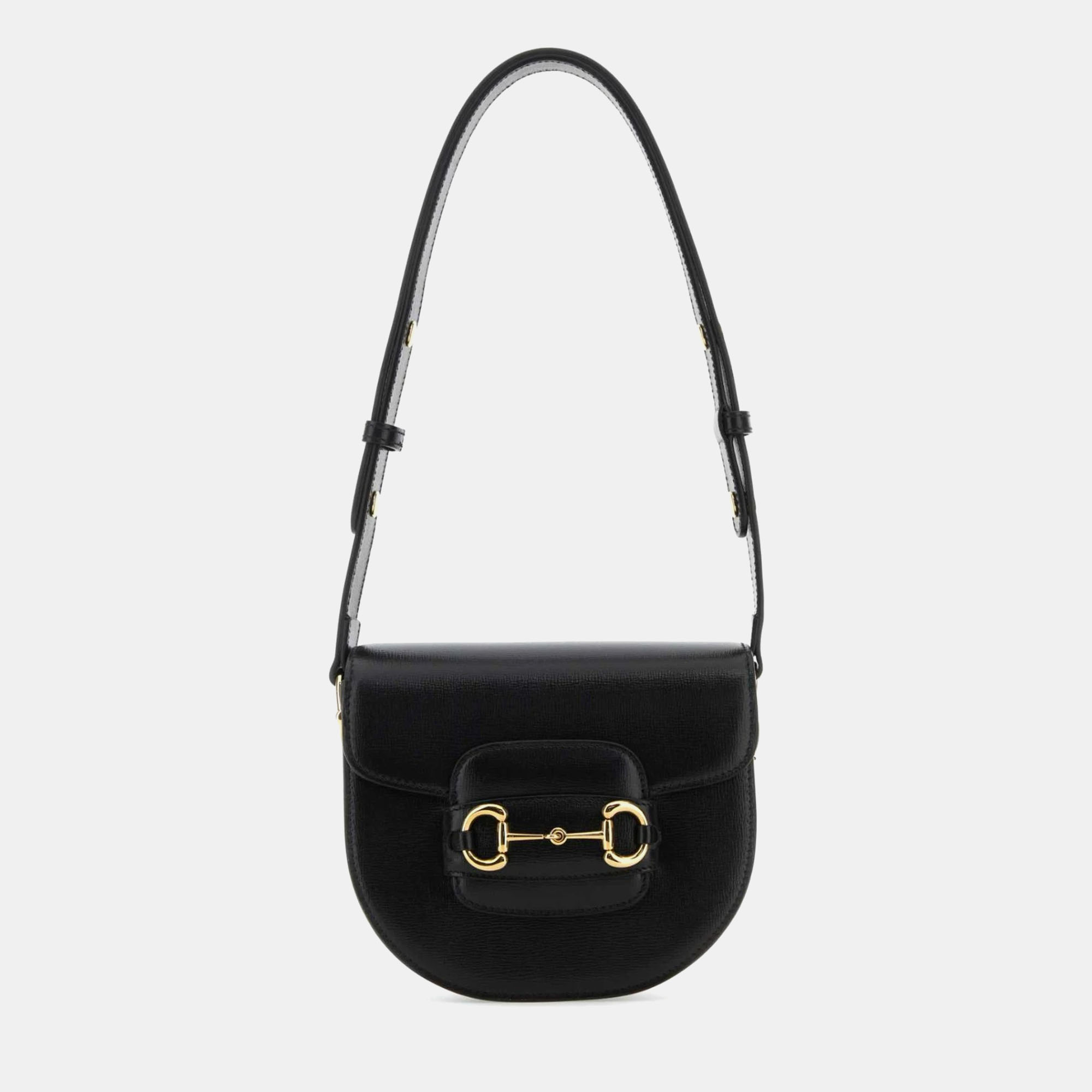 

Gucci Black Leather Mini Gucci Horsebit 1955 Shoulder Bag