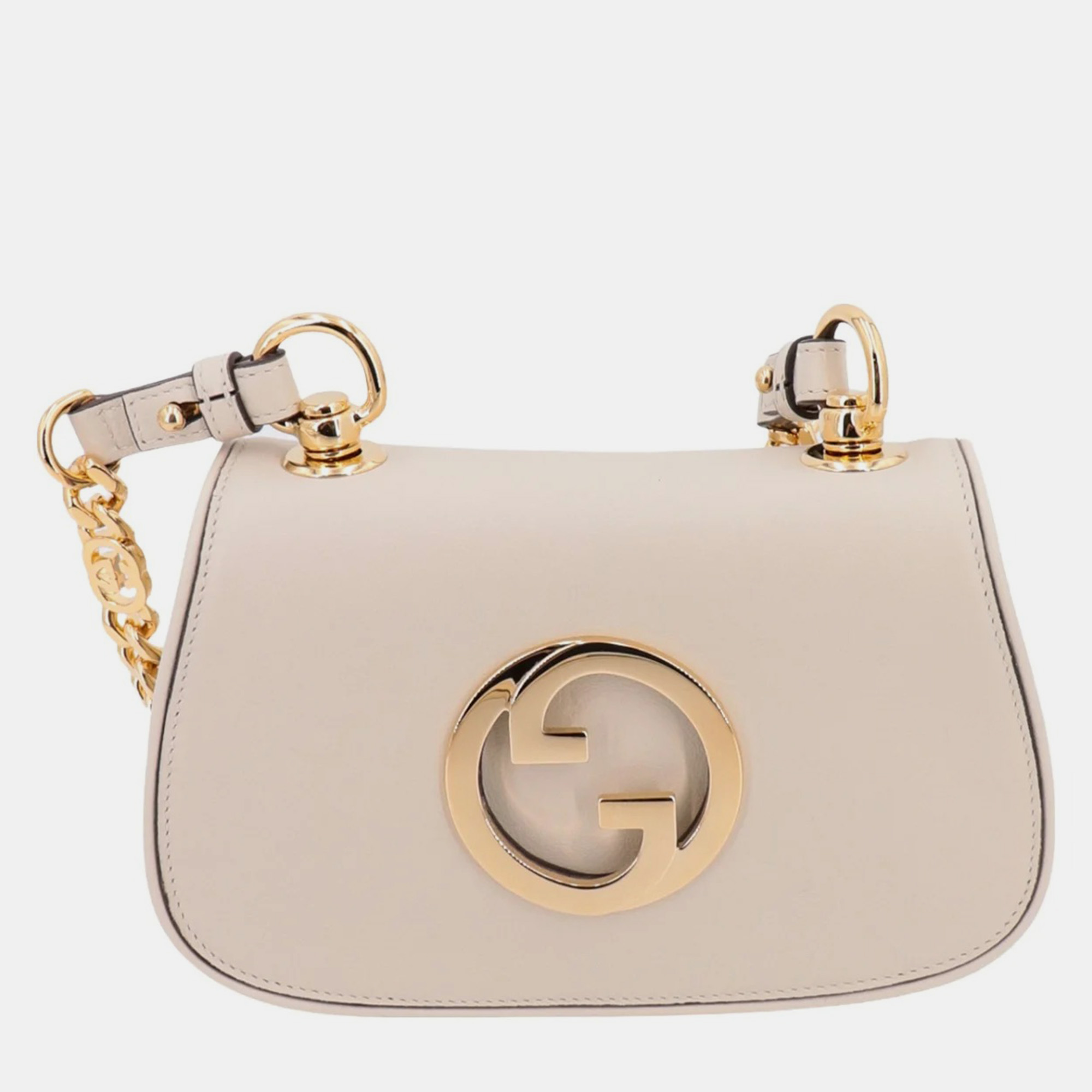 

Gucci White Ivory Leather Gucci Blondie Crossbody Bag, Cream