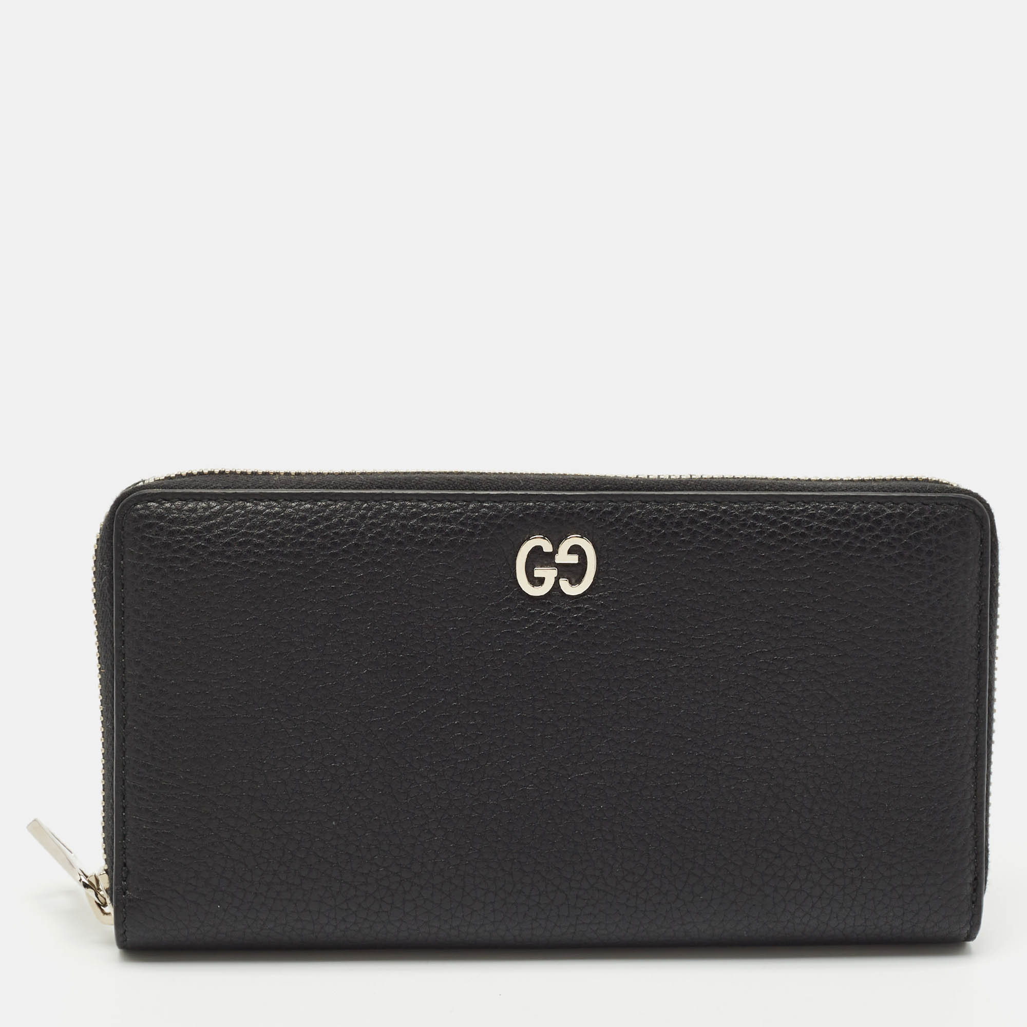 

Gucci Black Leather Dorian Zip Around Wallet