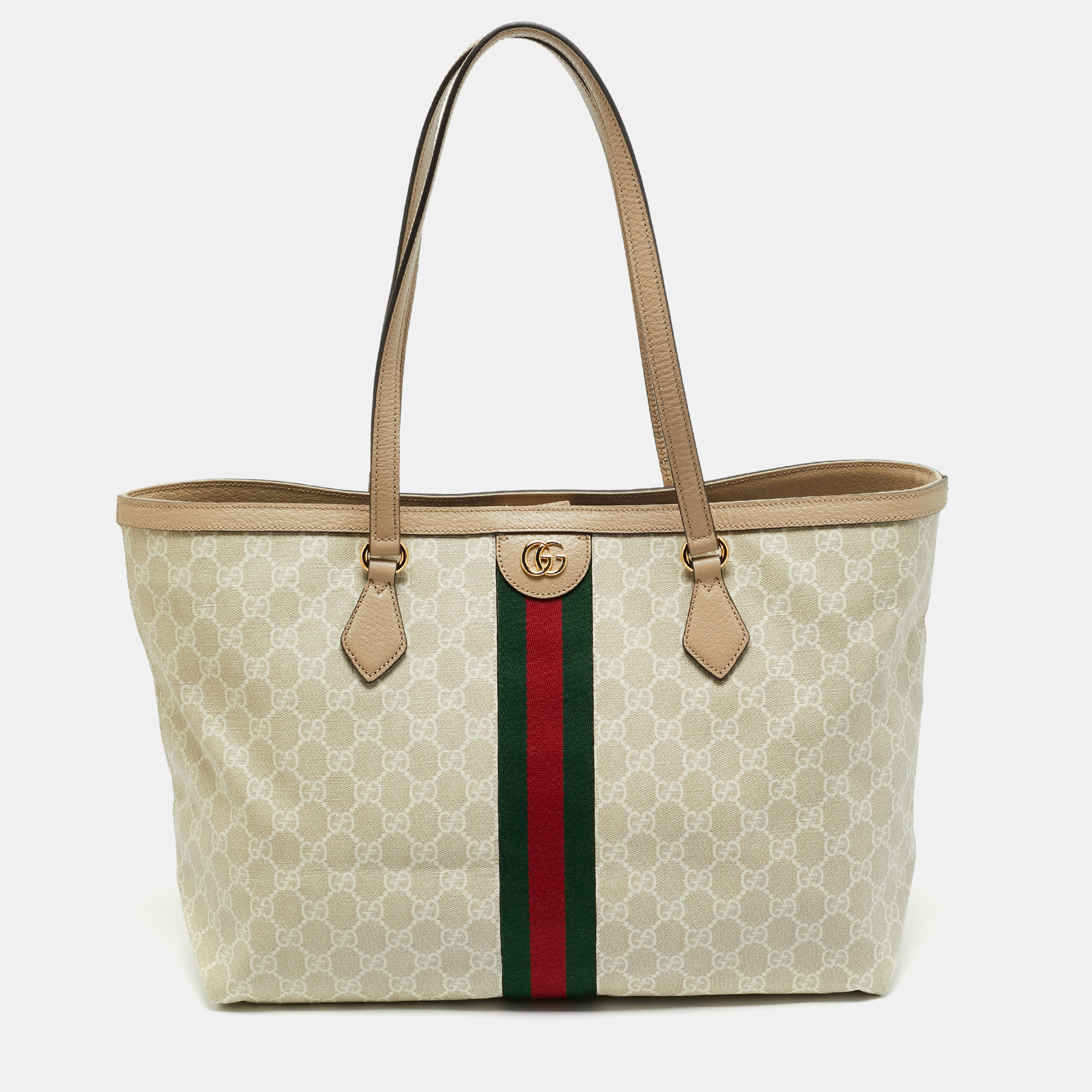 

Gucci Beige/White GG Supreme Canvas  Ophidia Tote