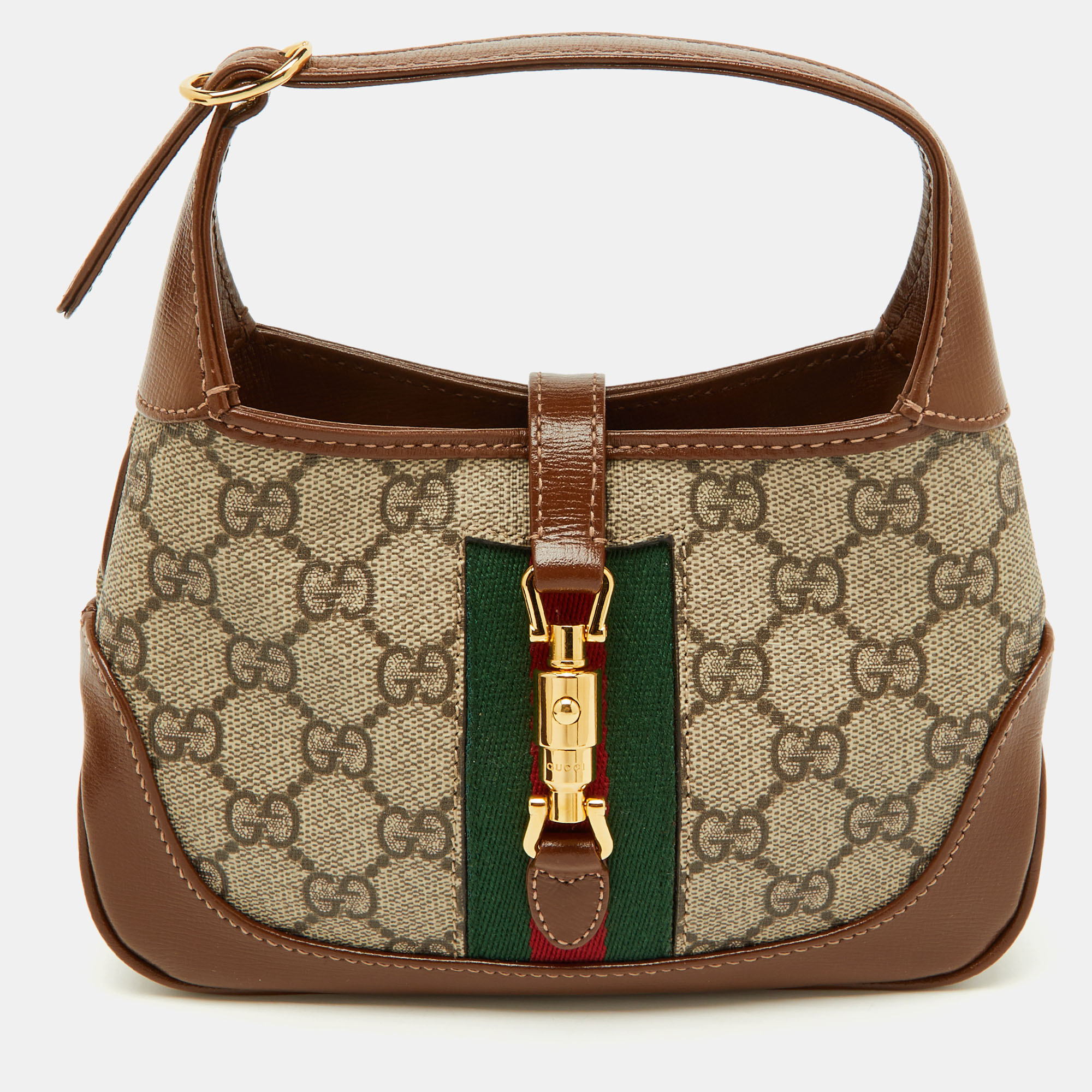 

Gucci Beige/Brown GG Supreme Canvas Jackie 1961 Mini Shoulder Bag
